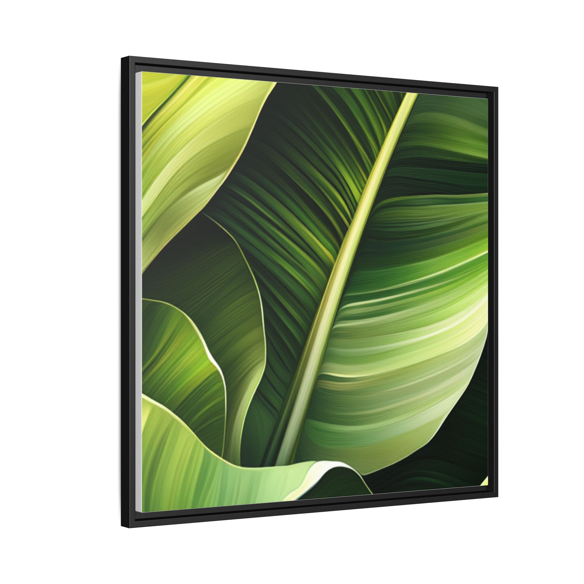 Framed Matte Canvas Tropical Leaf