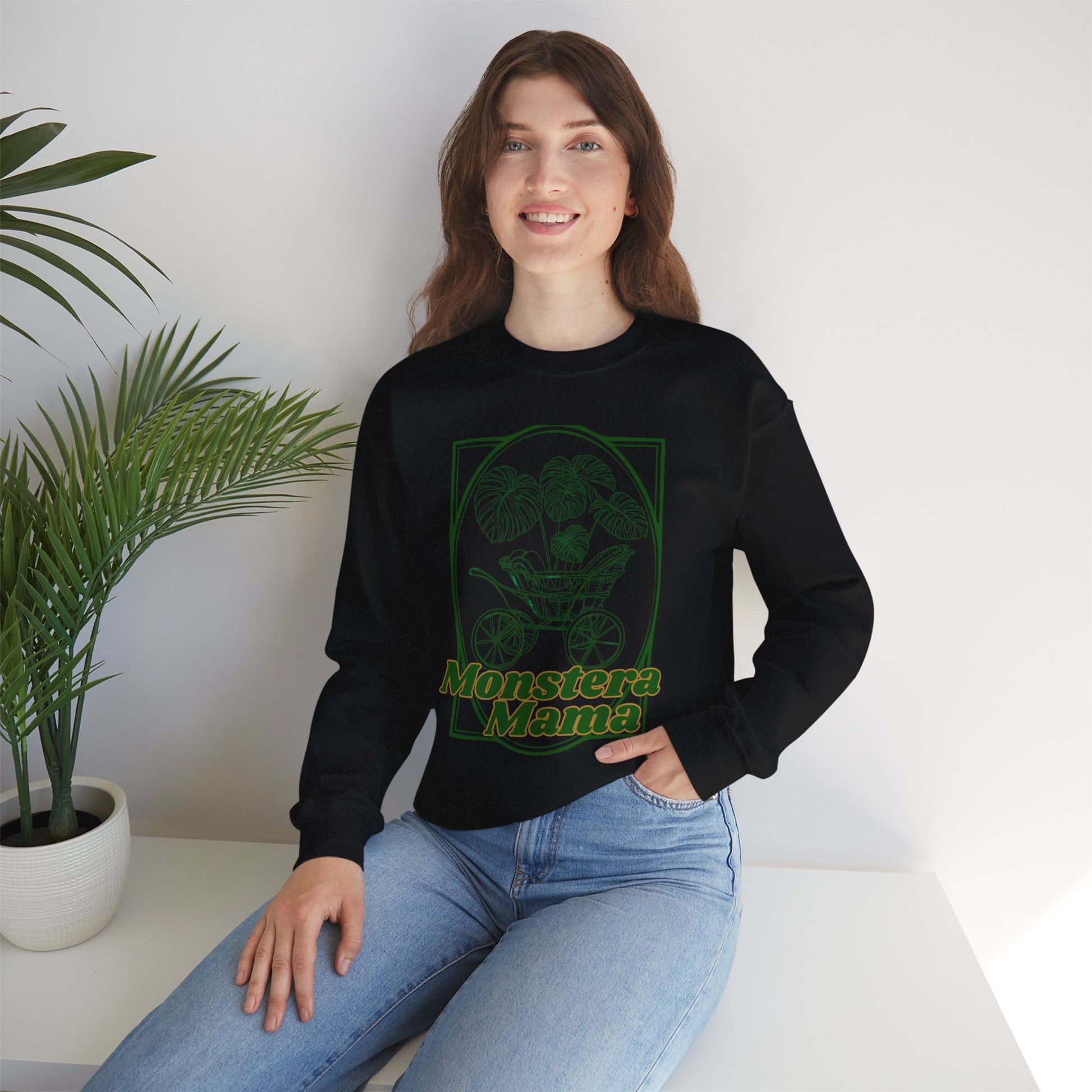 "Monstera Mama" Crewneck Sweatshirt