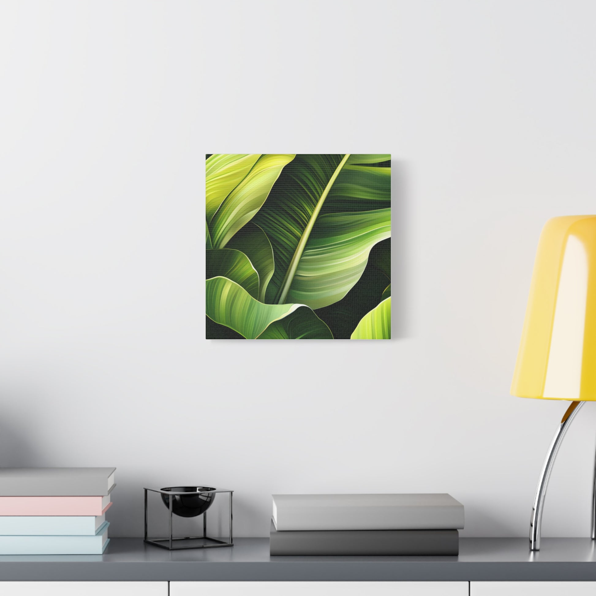 Leafy Green Canvas Art, Modern Home Decor, Tropical Wall Art, Nature-Inspired Print, Botanical Decor, Gift for Plant Lovers