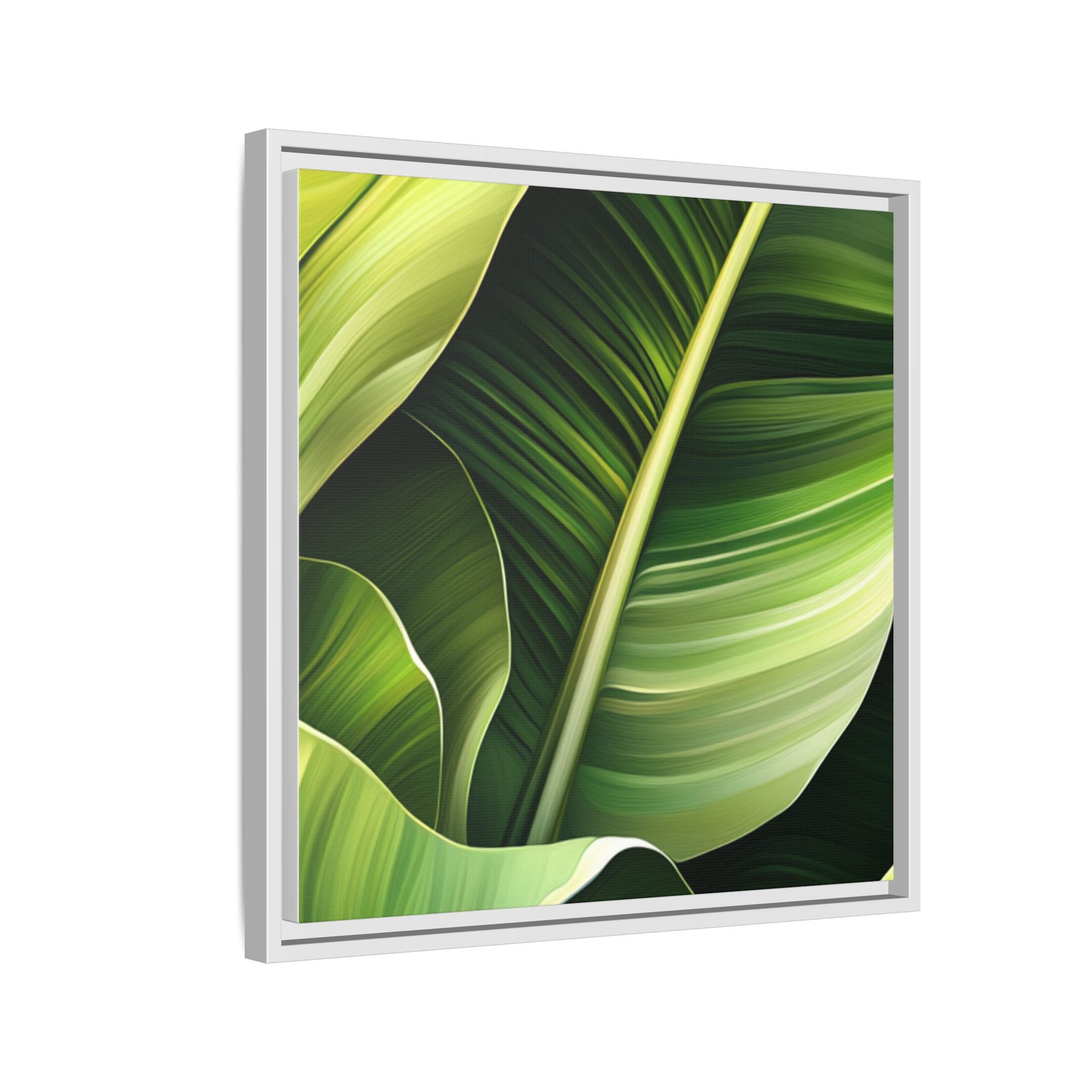 Framed Matte Canvas Tropical Leaf