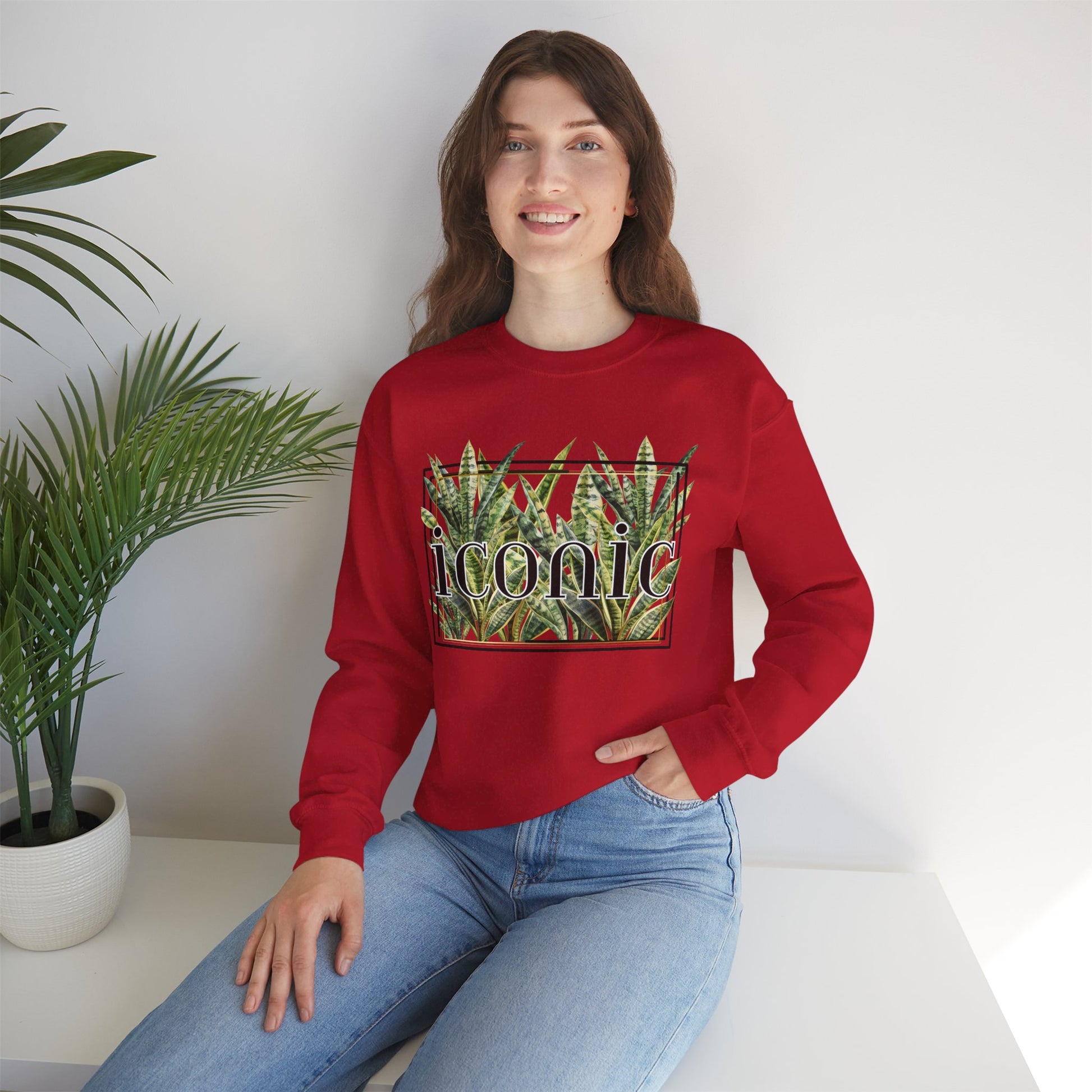 "Iconic Snake Plant" Crewneck Sweatshirt