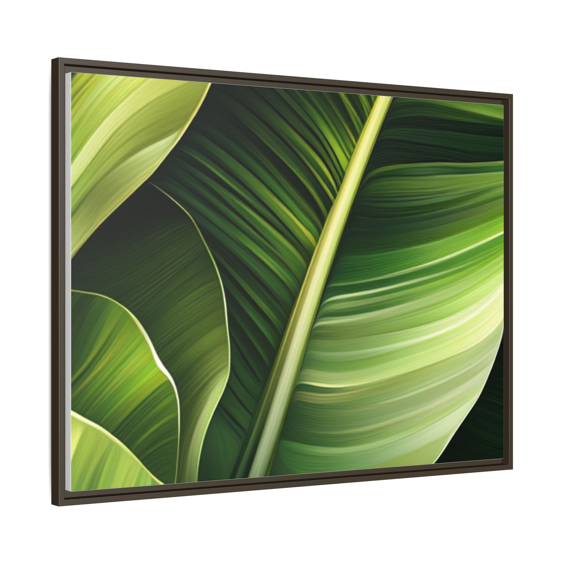 Framed Matte Canvas Tropical Leaf