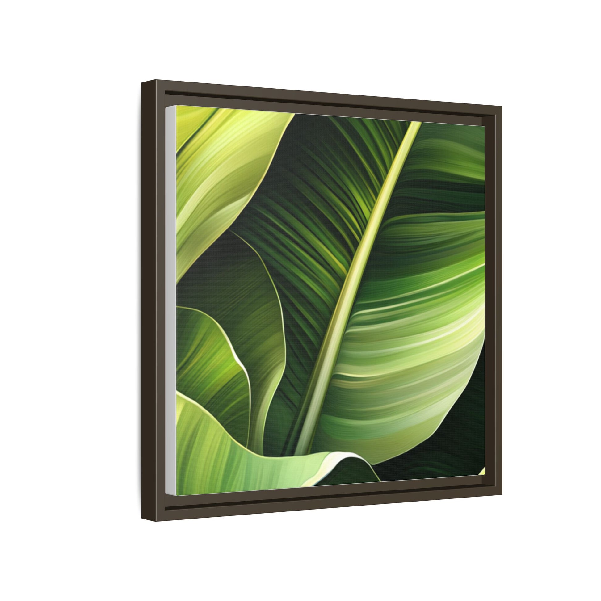 Framed Matte Canvas Tropical Leaf