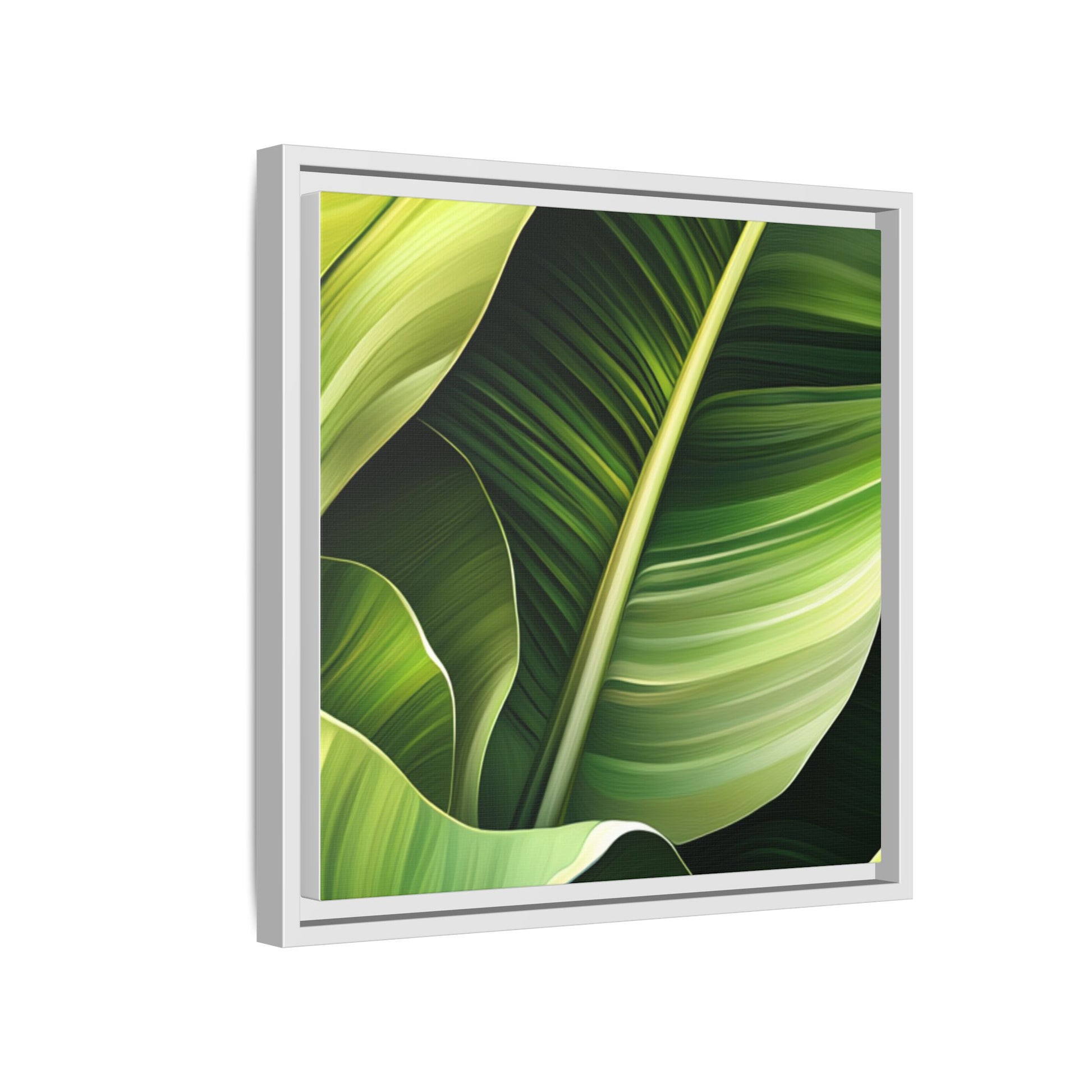 Framed Matte Canvas Tropical Leaf
