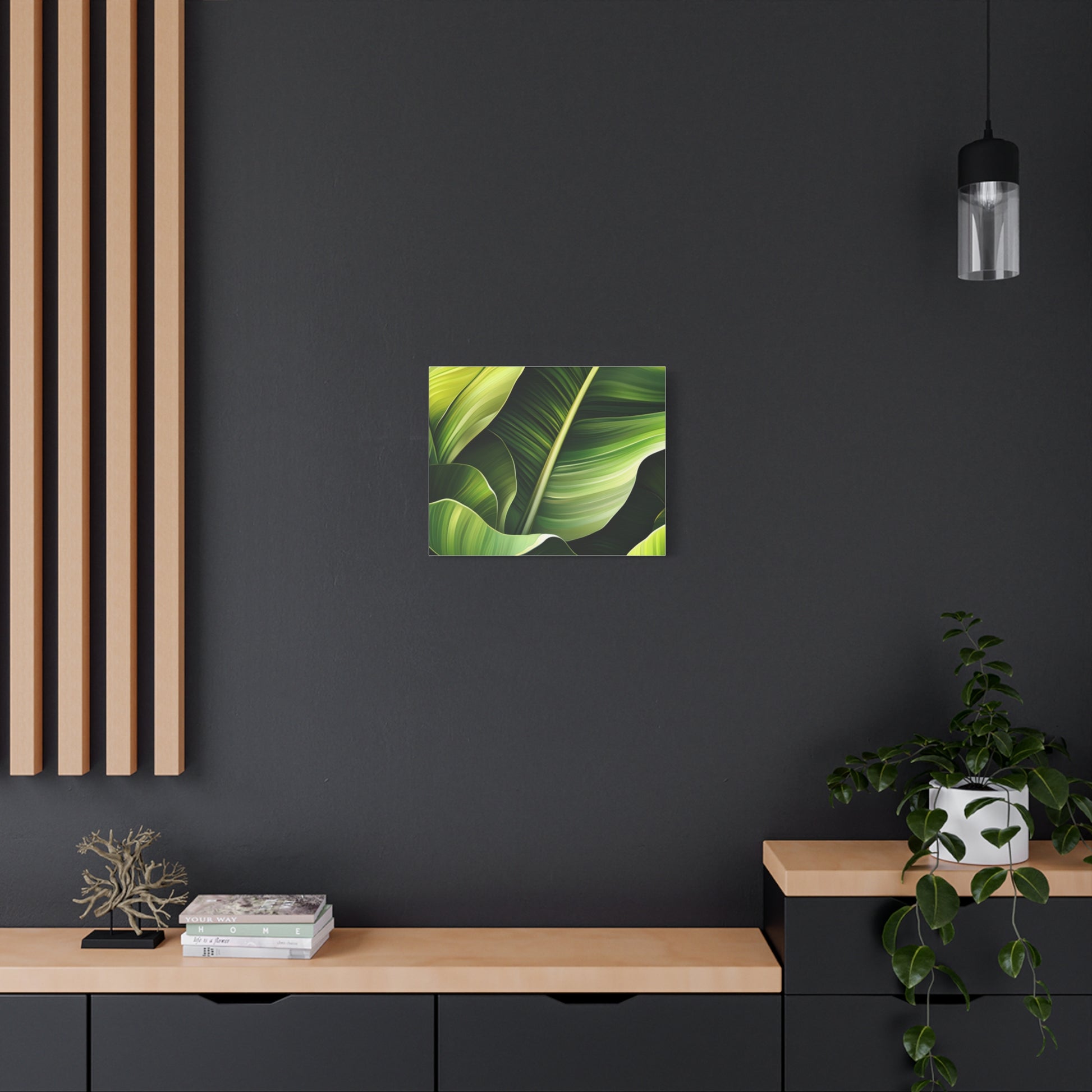 Leafy Green Canvas Art, Modern Home Decor, Tropical Wall Art, Nature-Inspired Print, Botanical Decor, Gift for Plant Lovers