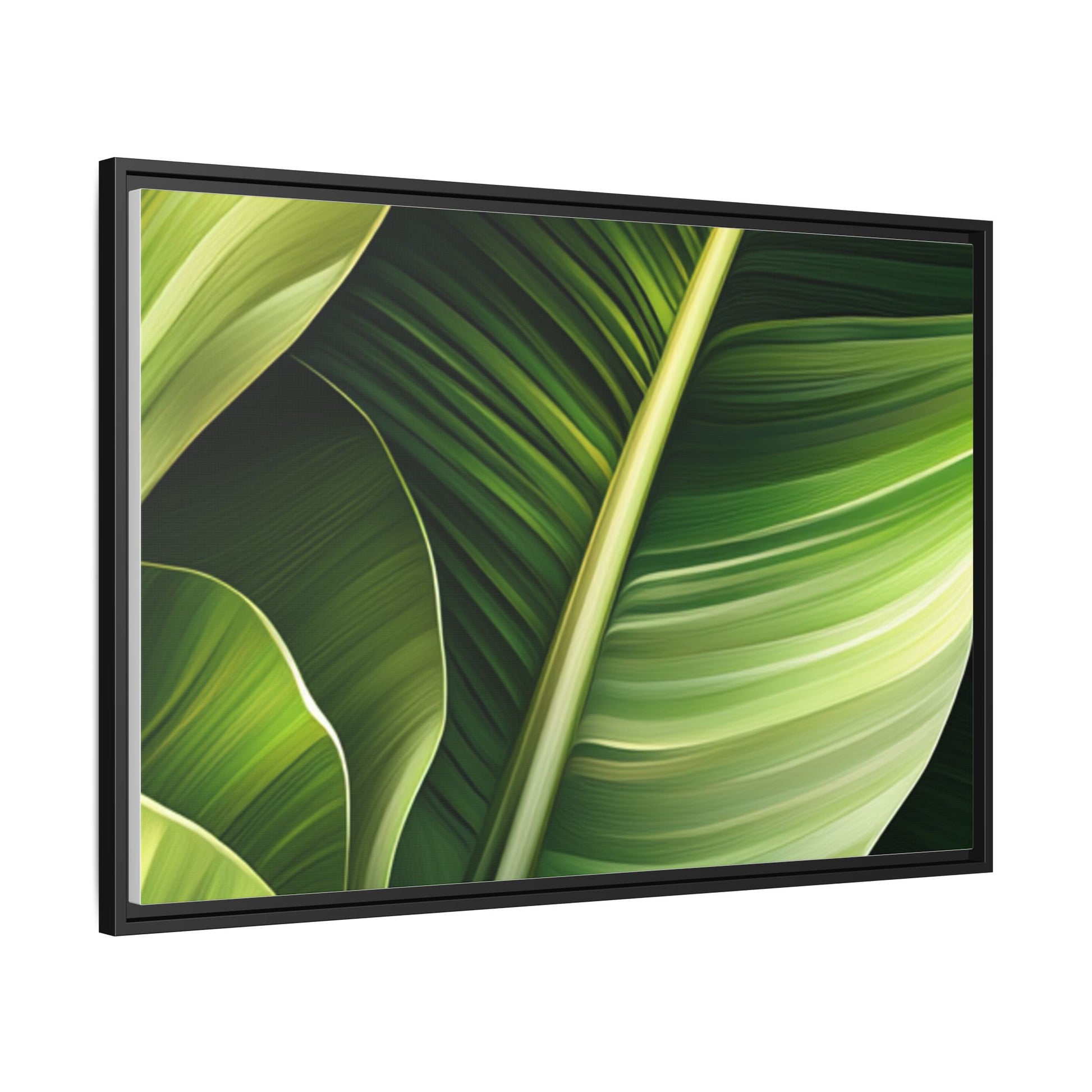 Framed Matte Canvas Tropical Leaf