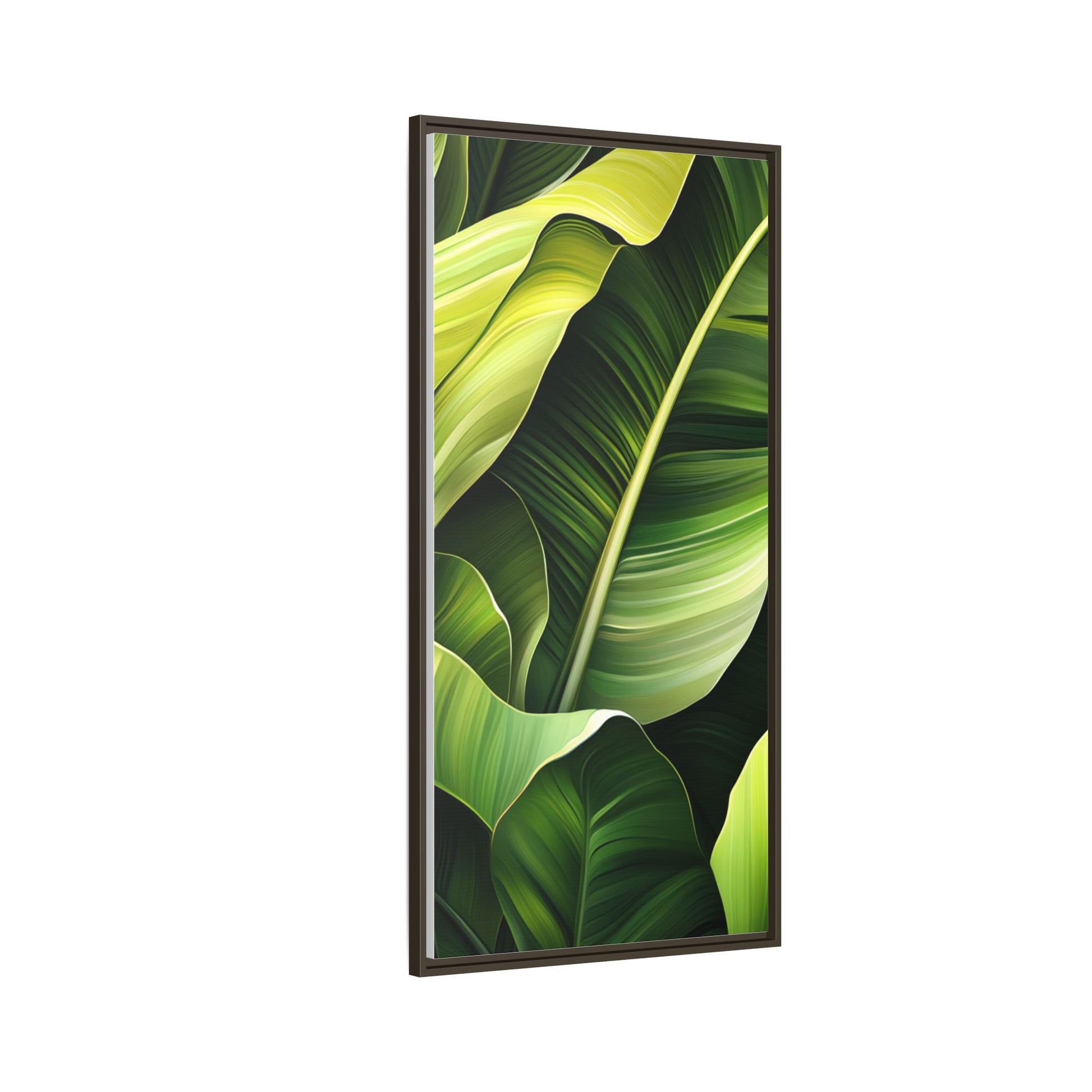 Framed Matte Canvas Tropical Leaf