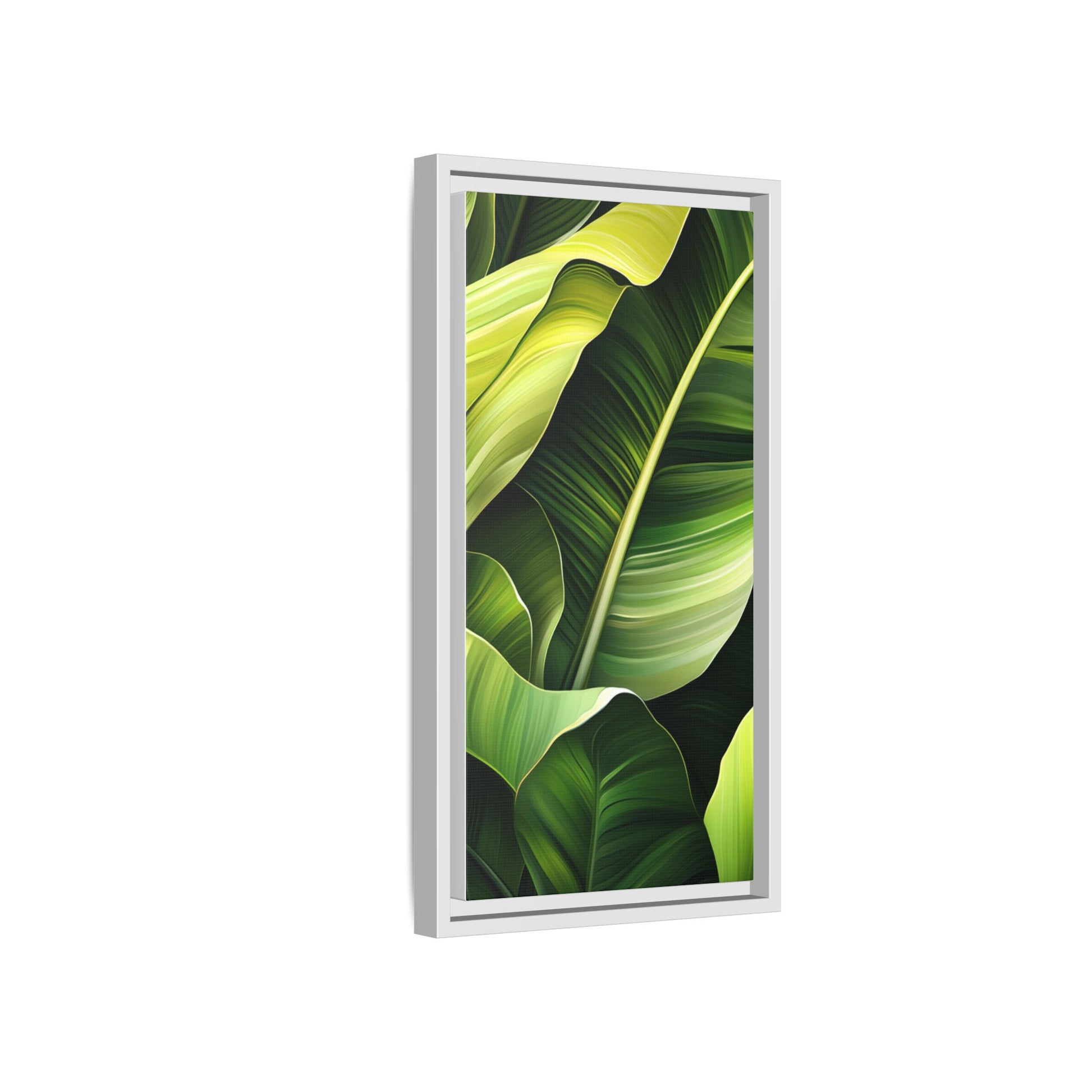 Framed Matte Canvas Tropical Leaf