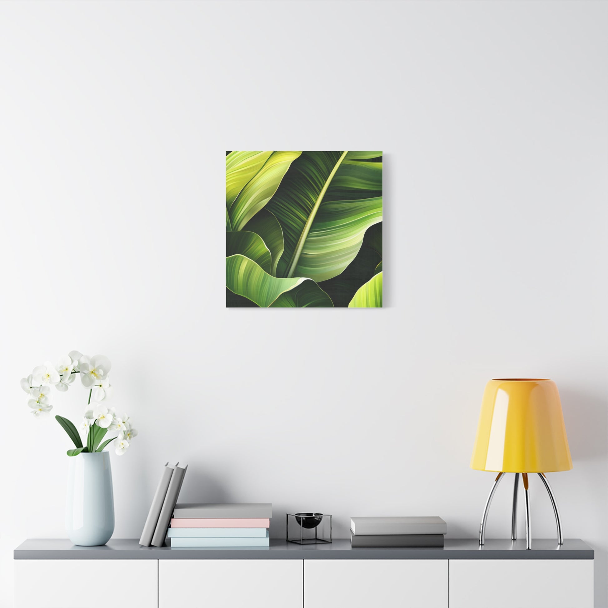 Leafy Green Canvas Art, Modern Home Decor, Tropical Wall Art, Nature-Inspired Print, Botanical Decor, Gift for Plant Lovers