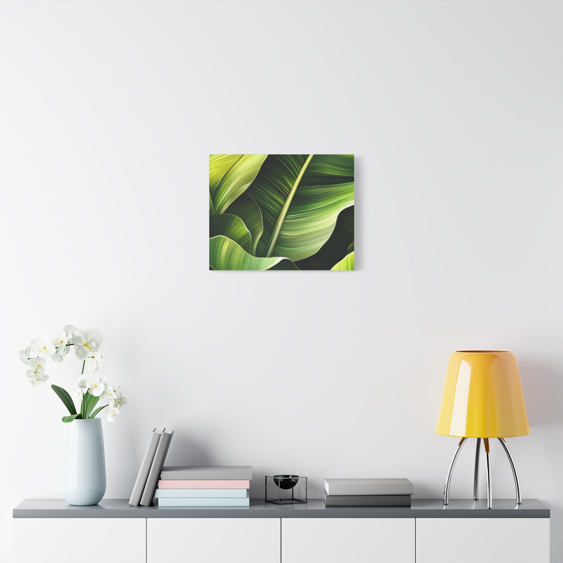 Leafy Green Canvas Art, Modern Home Decor, Tropical Wall Art, Nature-Inspired Print, Botanical Decor, Gift for Plant Lovers