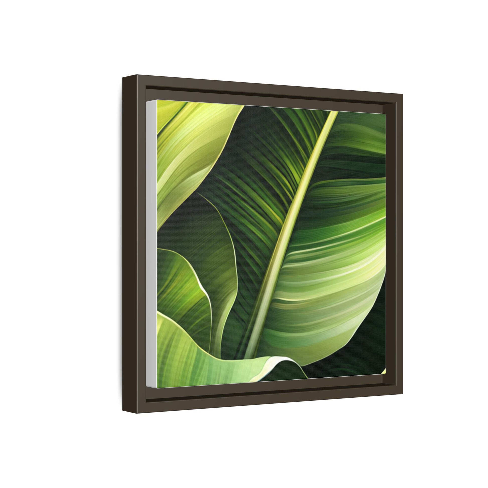 Framed Matte Canvas Tropical Leaf