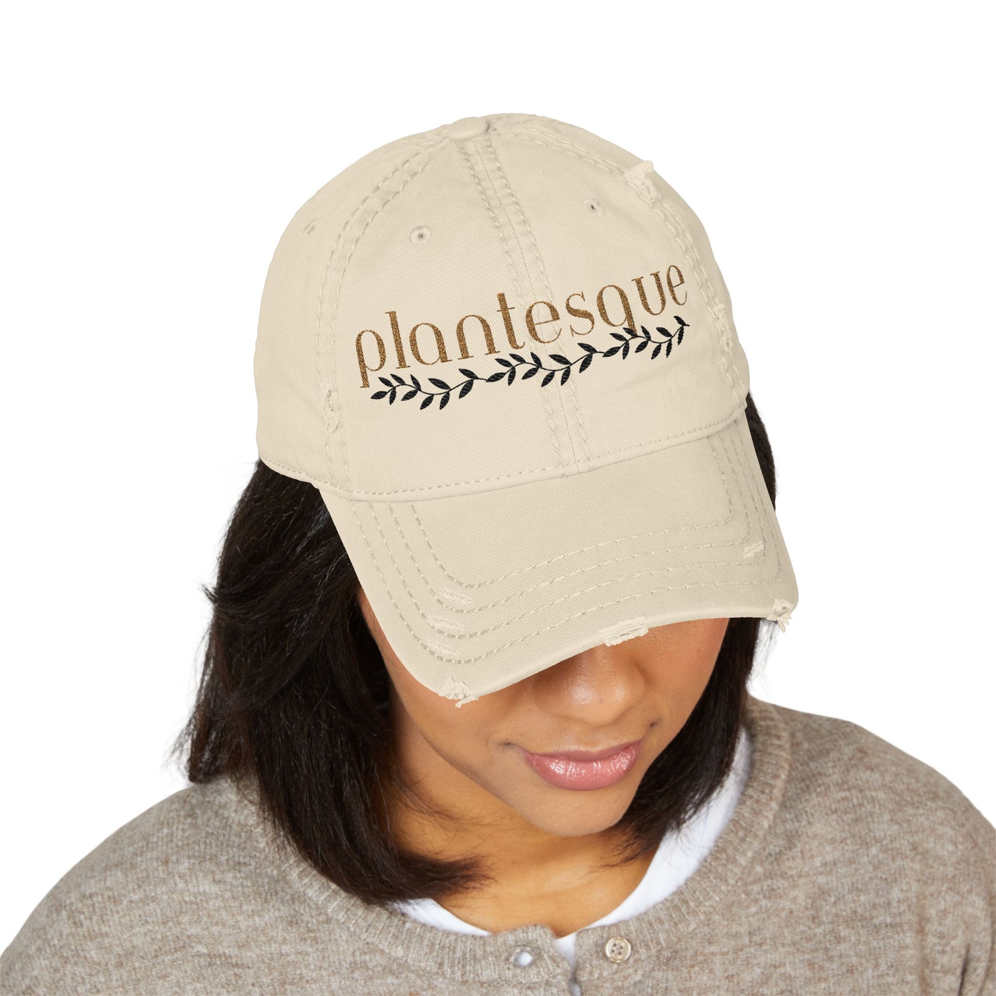 Plantesque Distressed Dad Cap