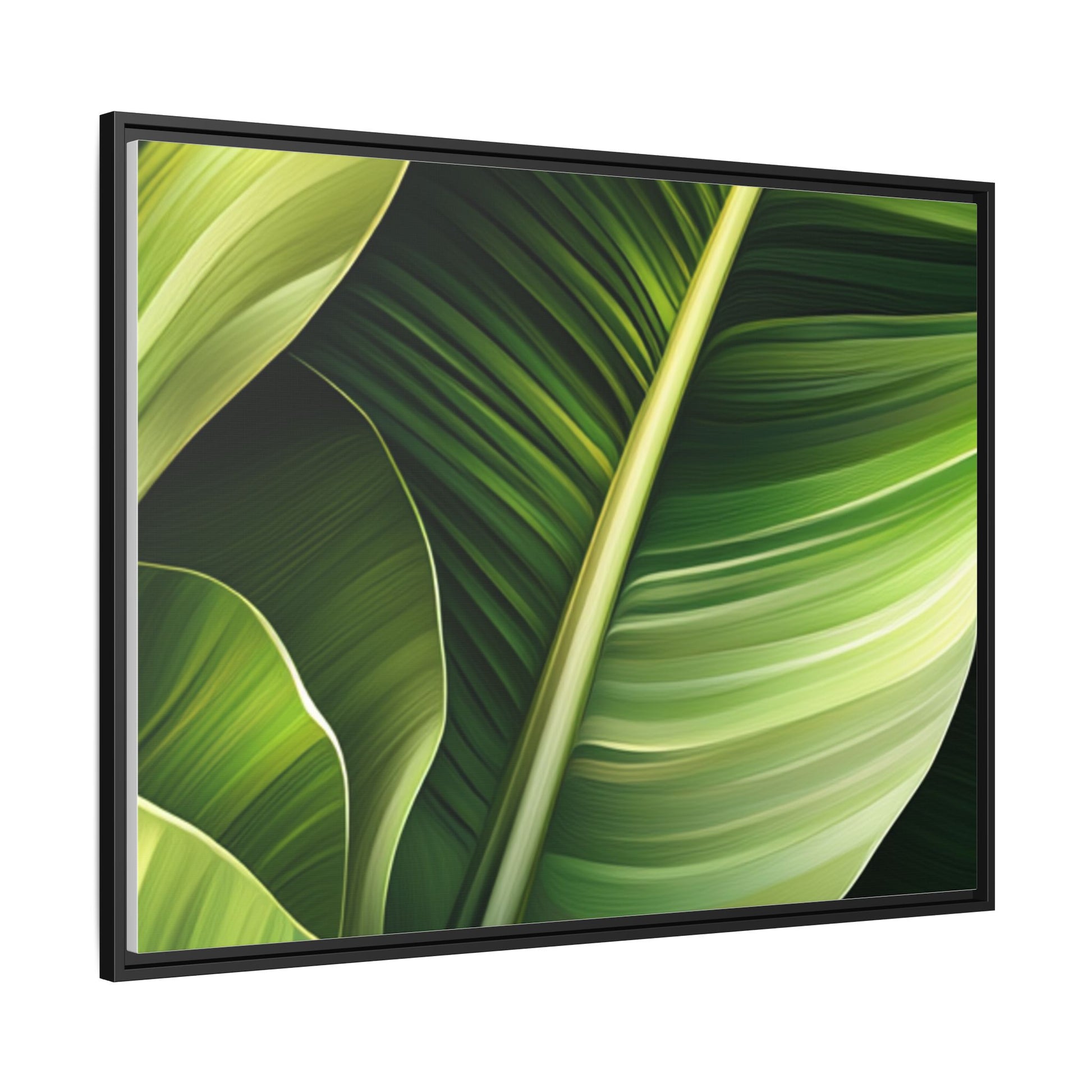 Framed Matte Canvas Tropical Leaf
