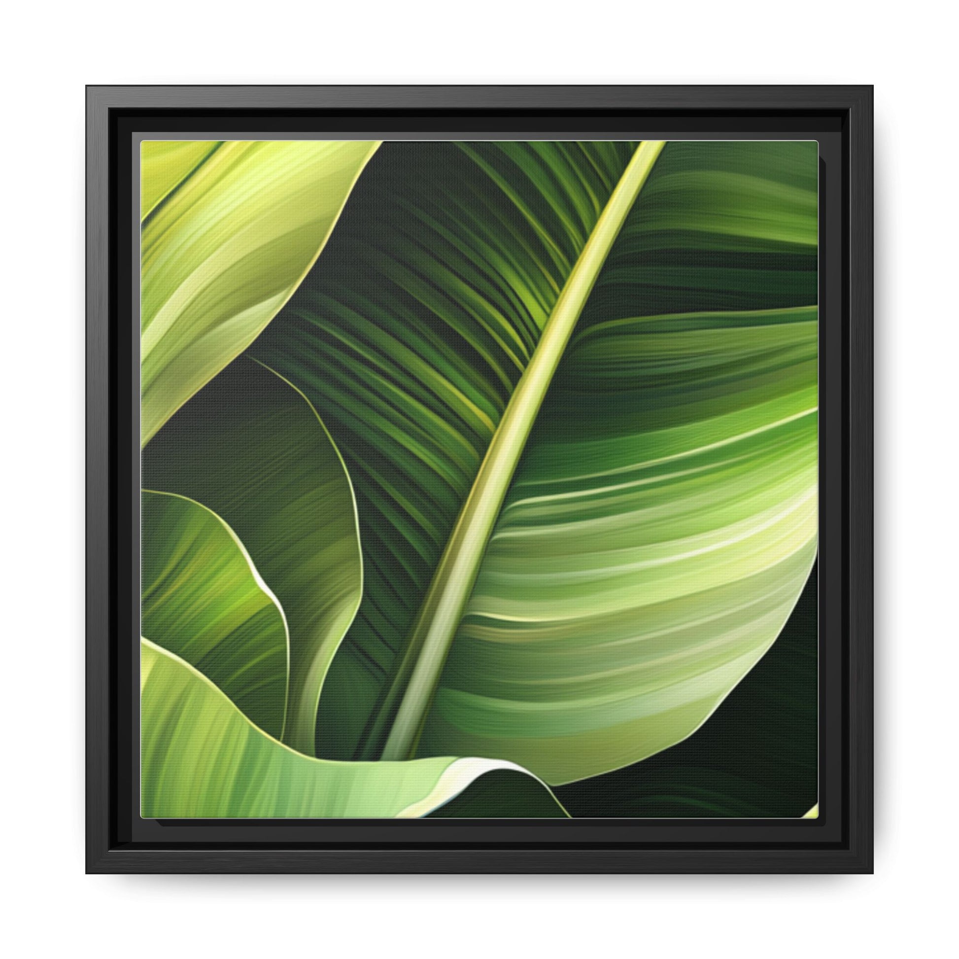Framed Matte Canvas Tropical Leaf