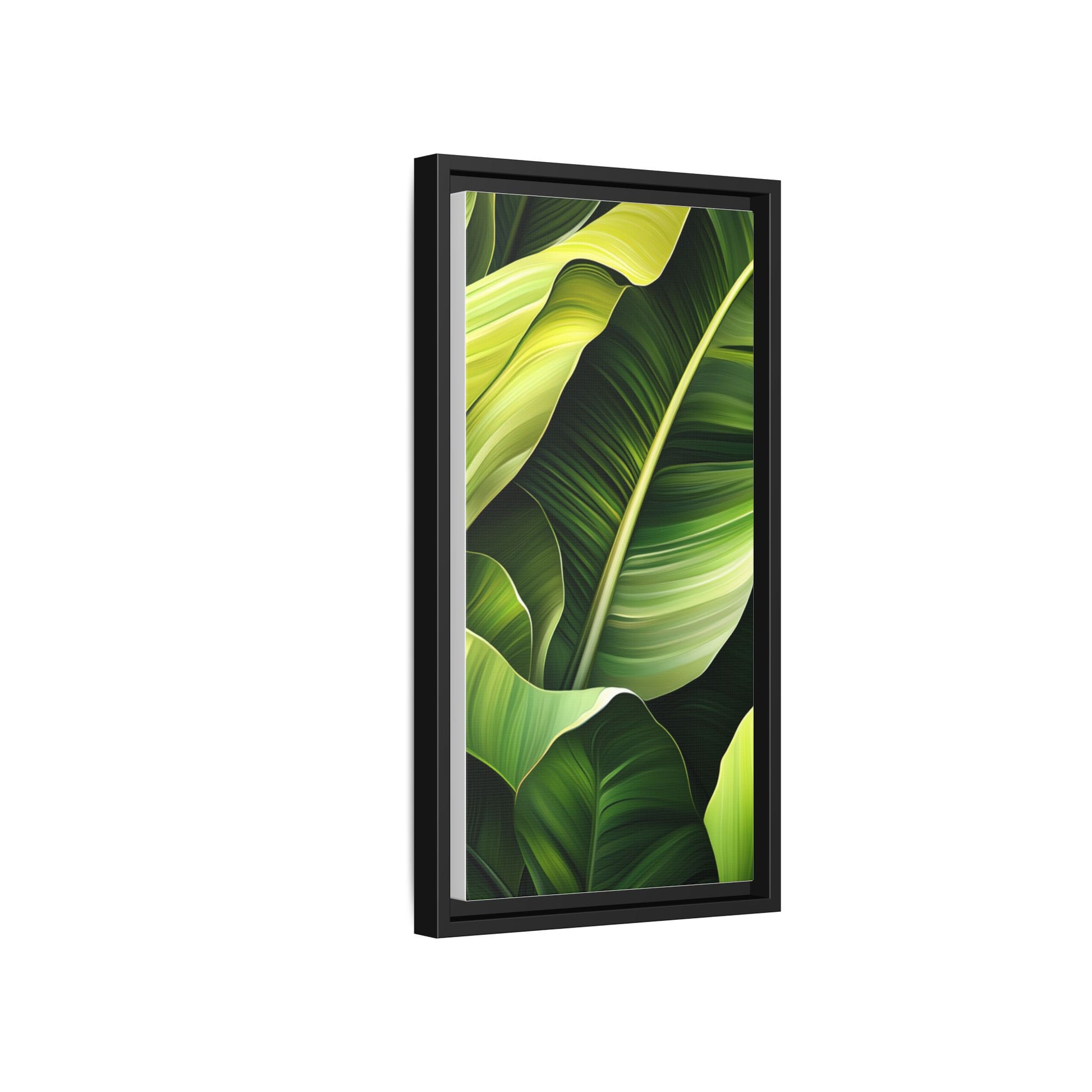 Framed Matte Canvas Tropical Leaf