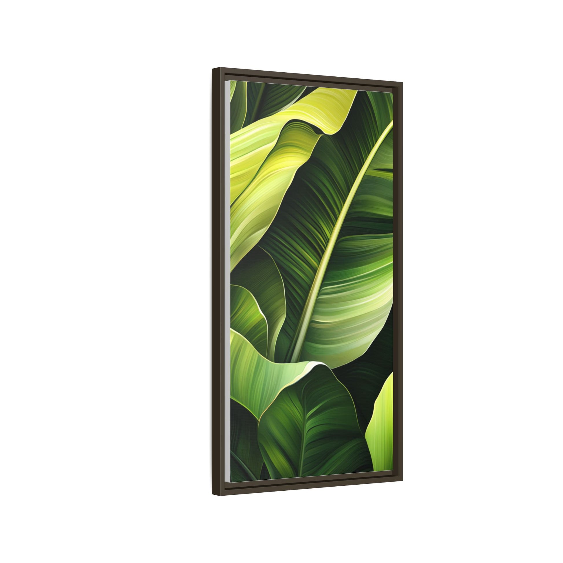 Framed Matte Canvas Tropical Leaf