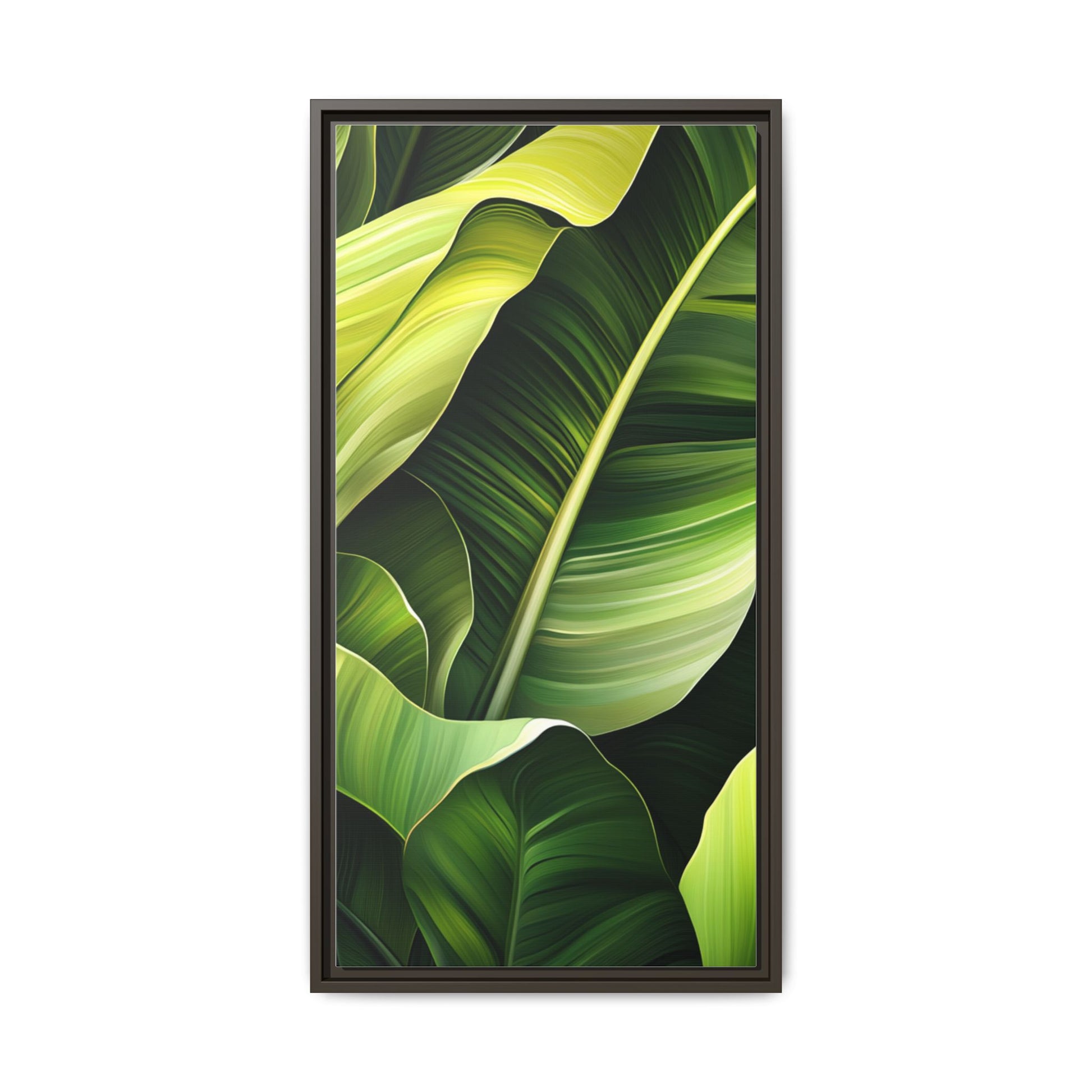 Framed Matte Canvas Tropical Leaf