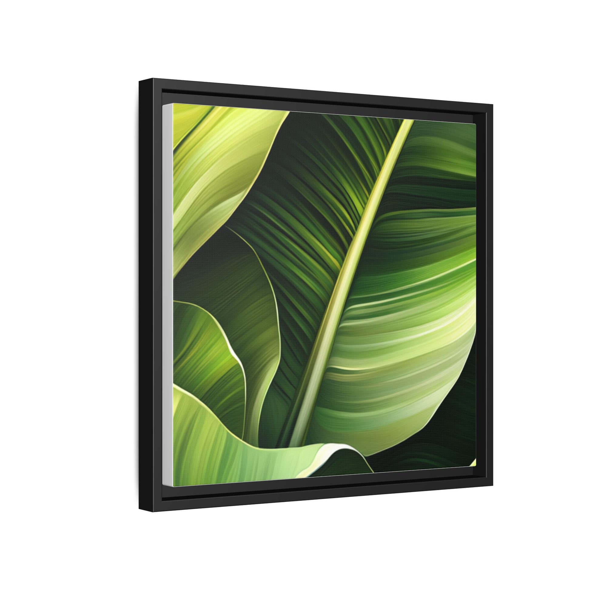 Framed Matte Canvas Tropical Leaf