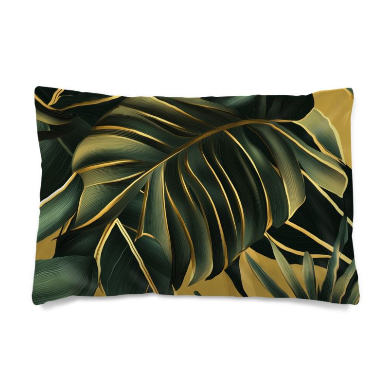 "Sunlight Palm" Sateen Duvet