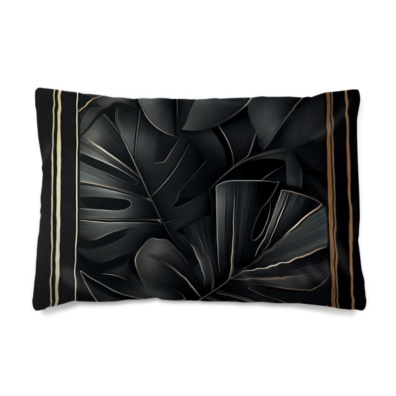 "Midnight Monstera" Sateen Duvet