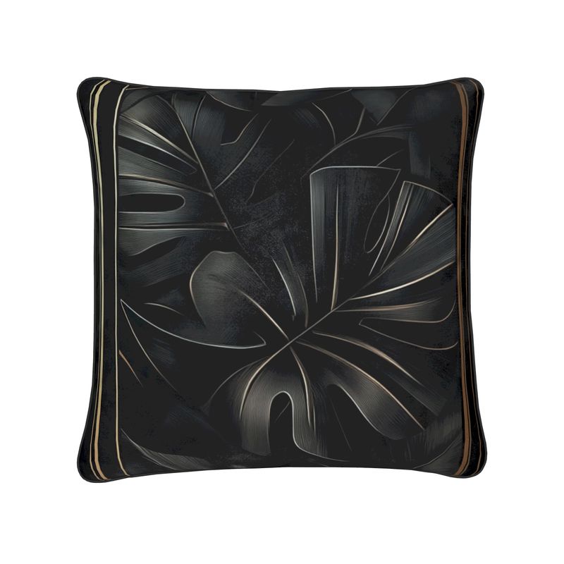 "Midnight Monstera" Pillow Cover