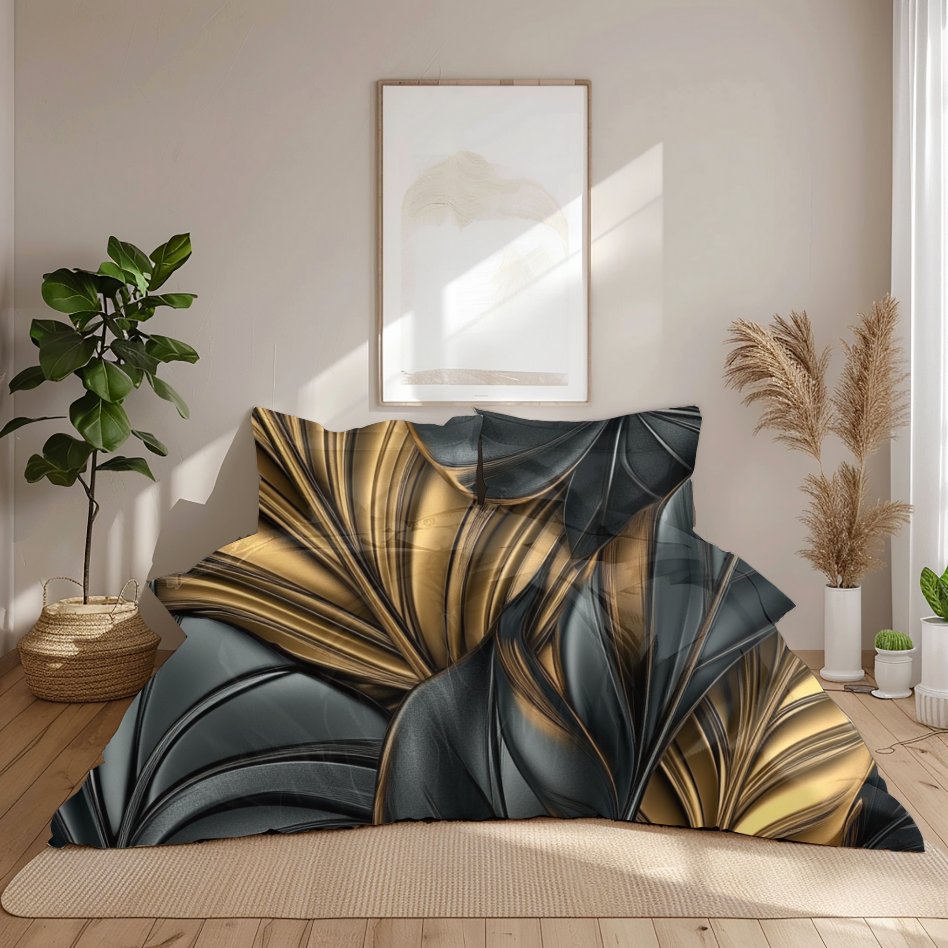 "Golden Menagerie" Sateen Duvet