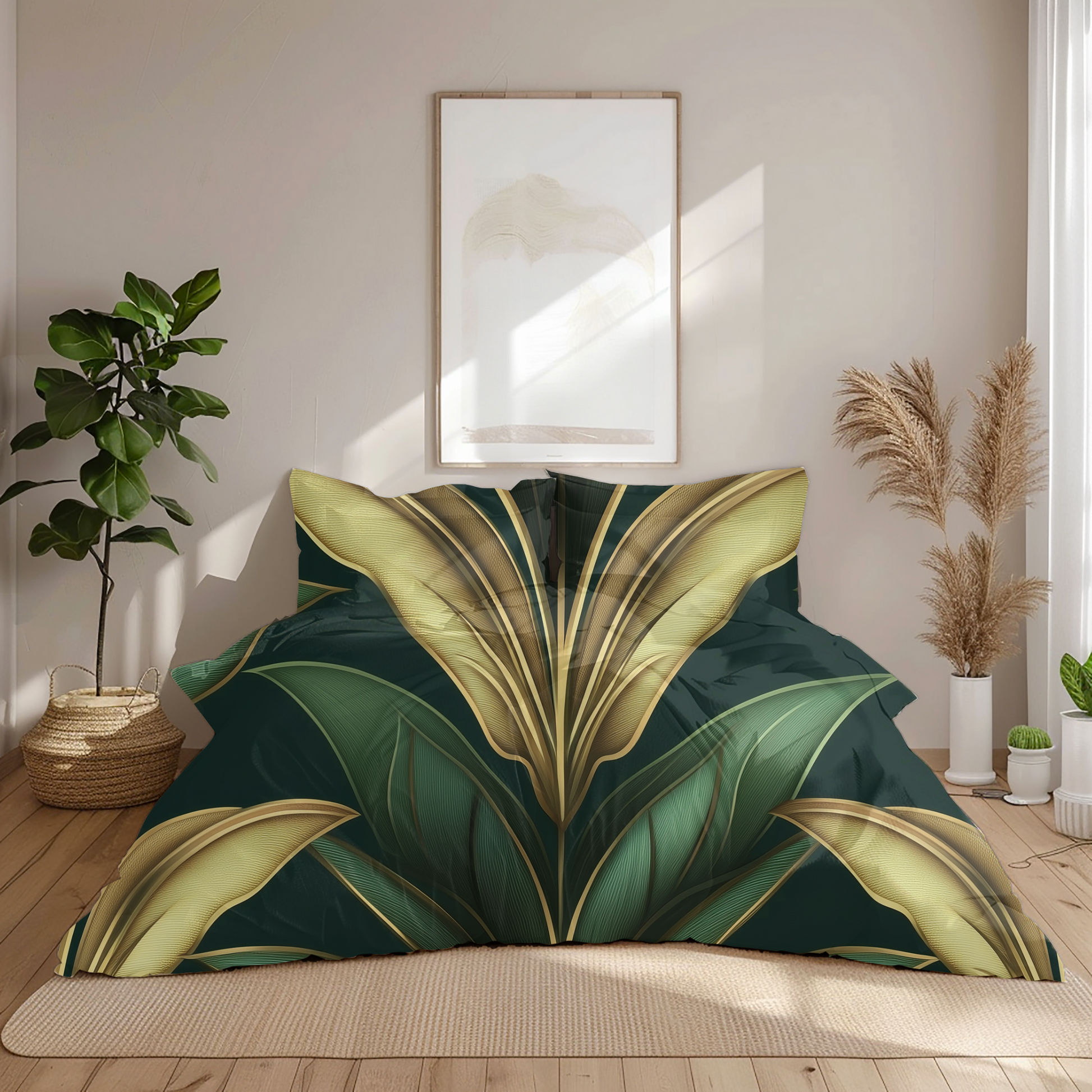 "Satin Foliage" Sateen Duvet