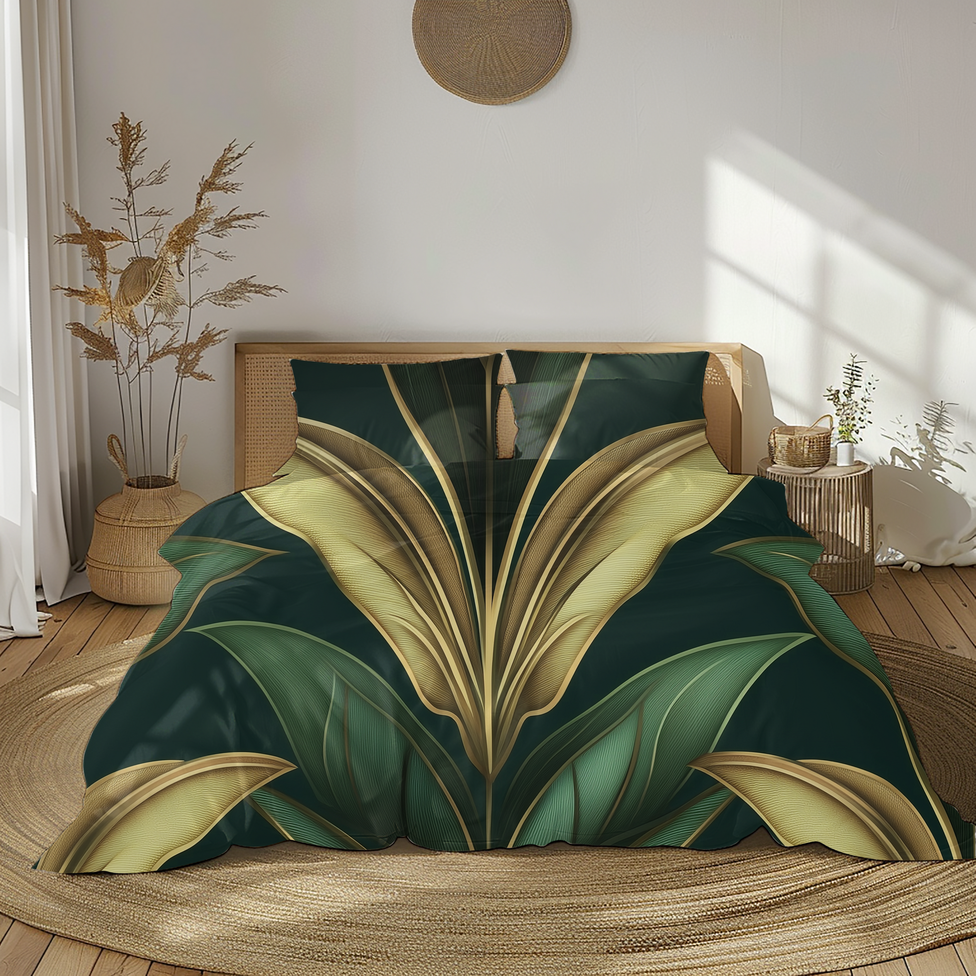 "Satin Foliage" Sateen Duvet