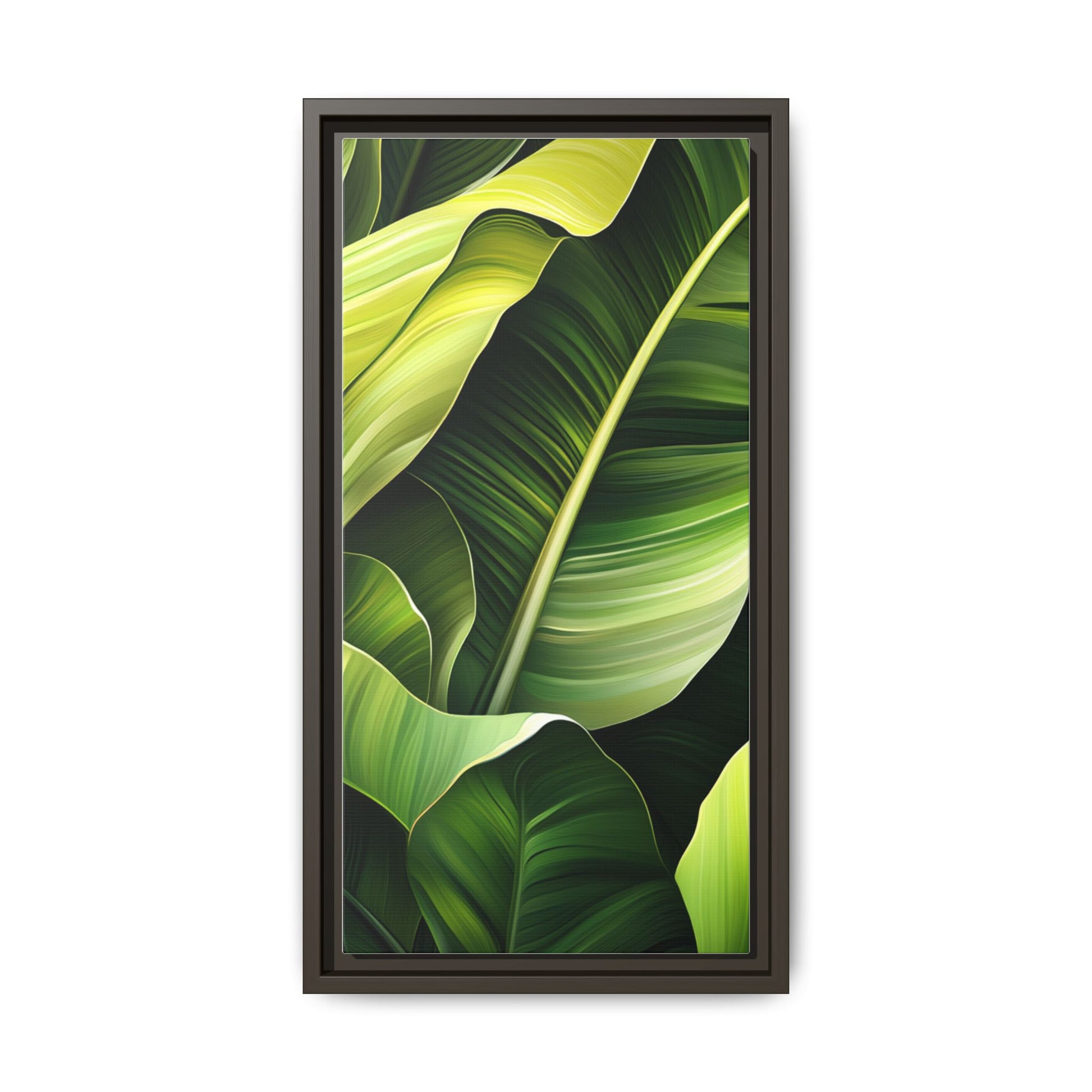 Framed Matte Canvas Tropical Leaf