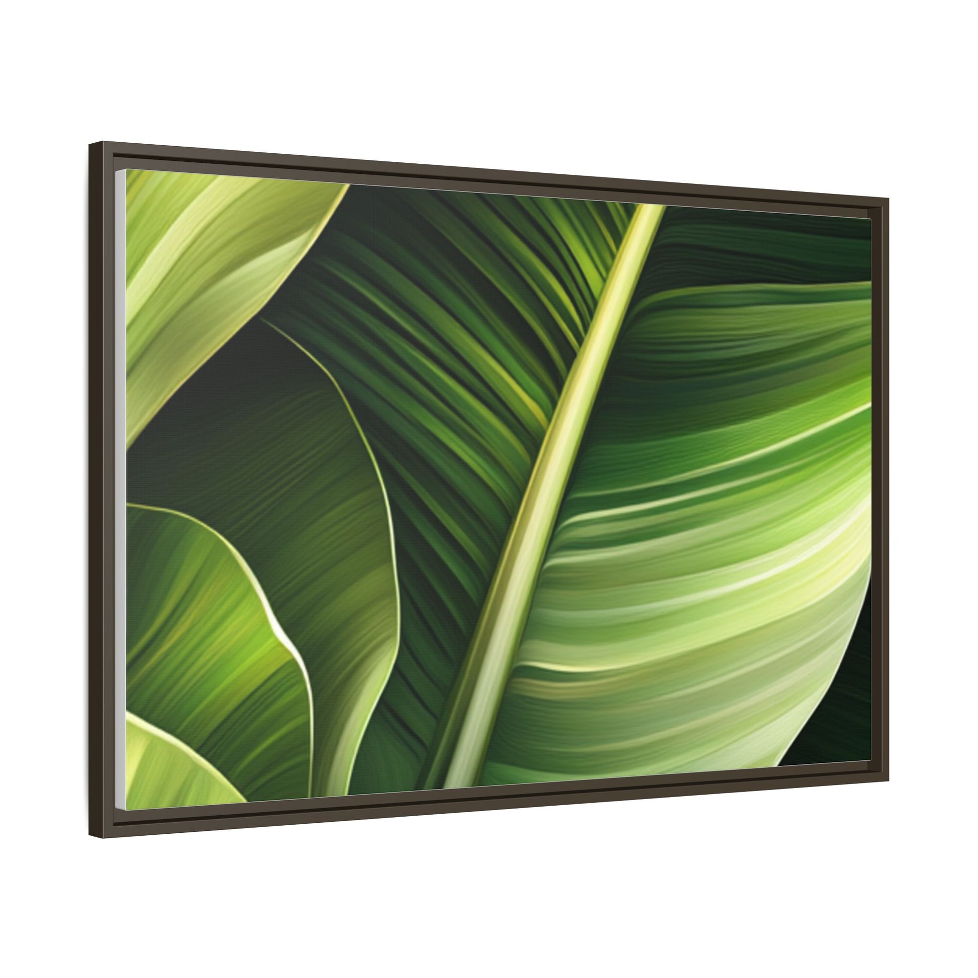 Framed Matte Canvas Tropical Leaf