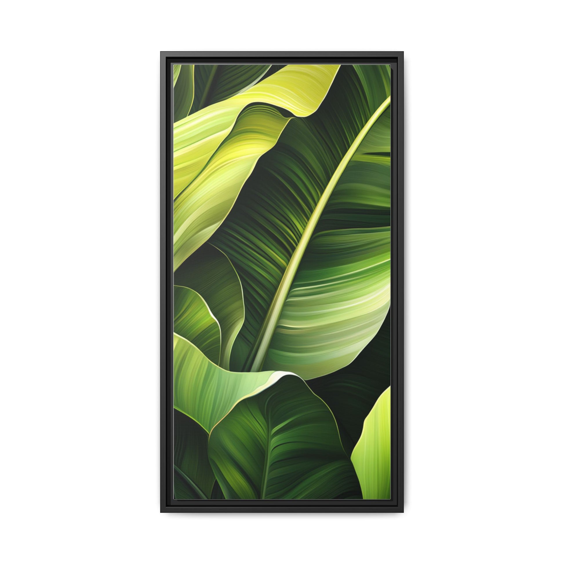 Framed Matte Canvas Tropical Leaf
