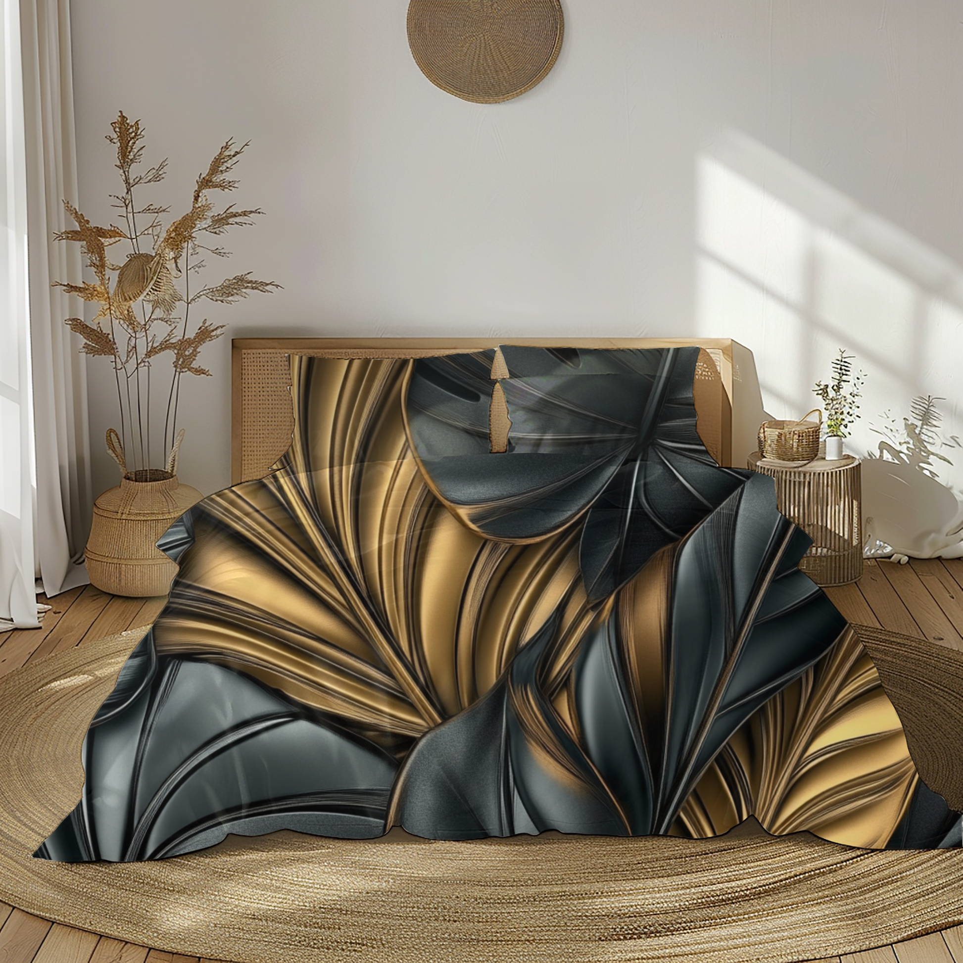 "Golden Menagerie" Sateen Duvet