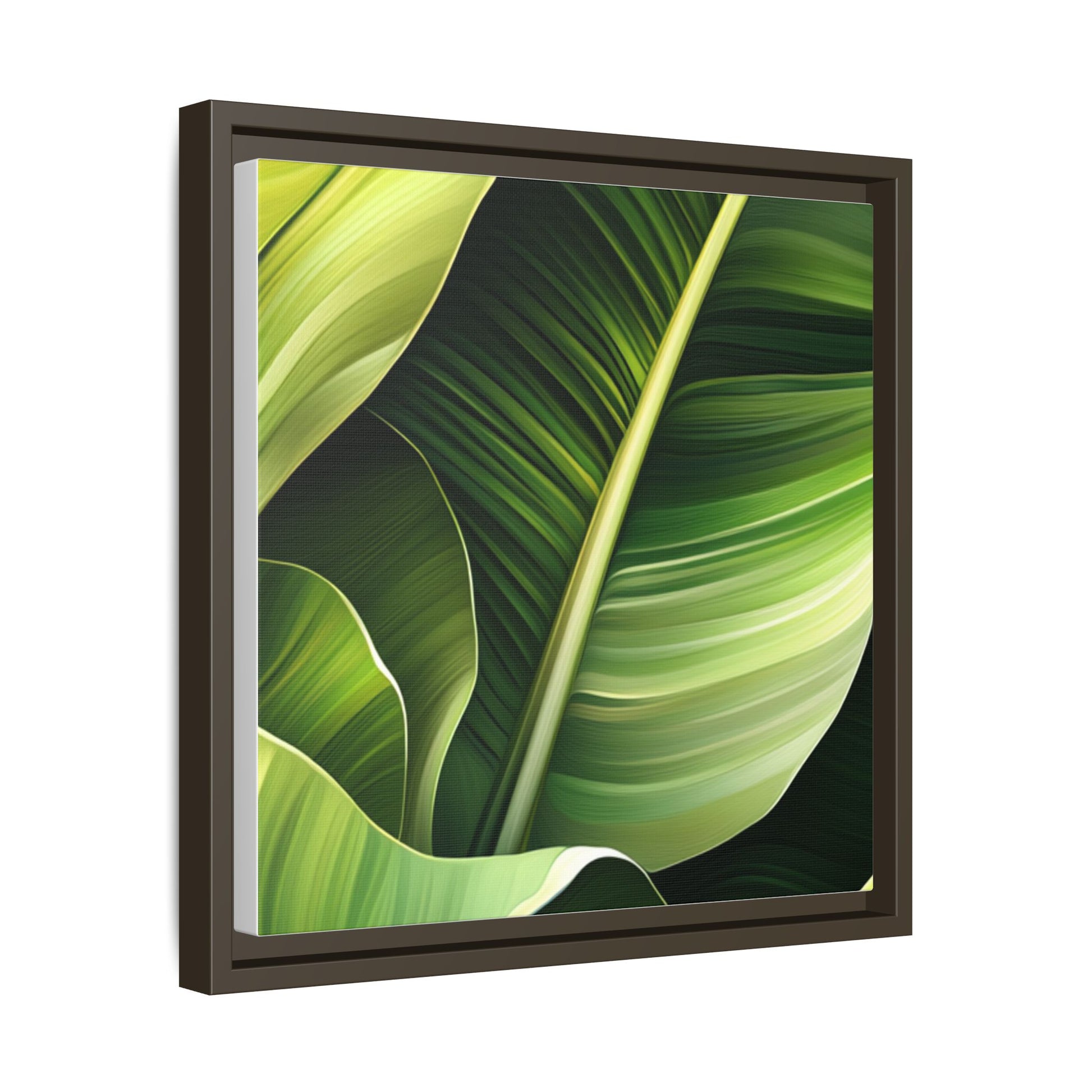 Framed Matte Canvas Tropical Leaf