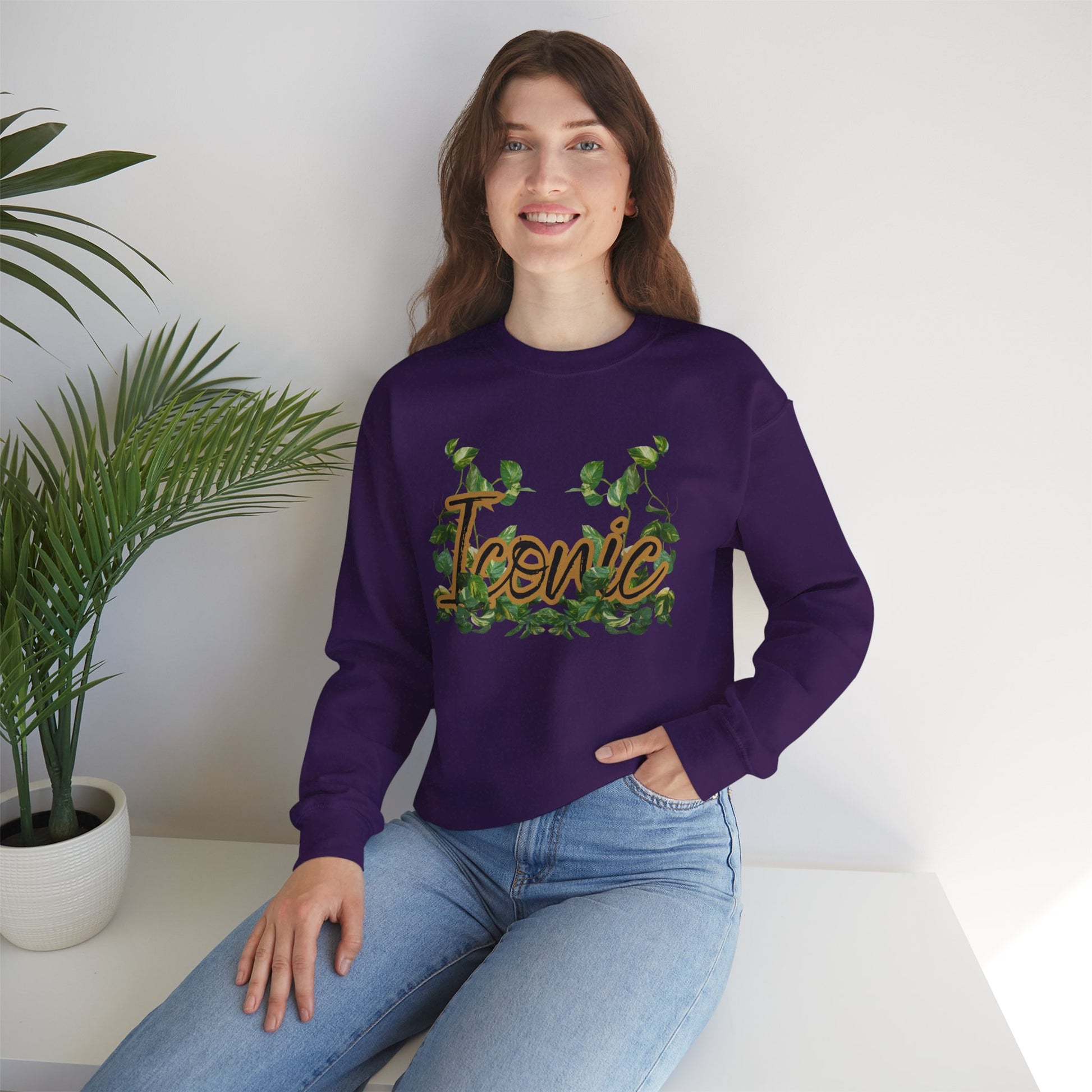 "Iconic Pothos" Crewneck Sweatshirt
