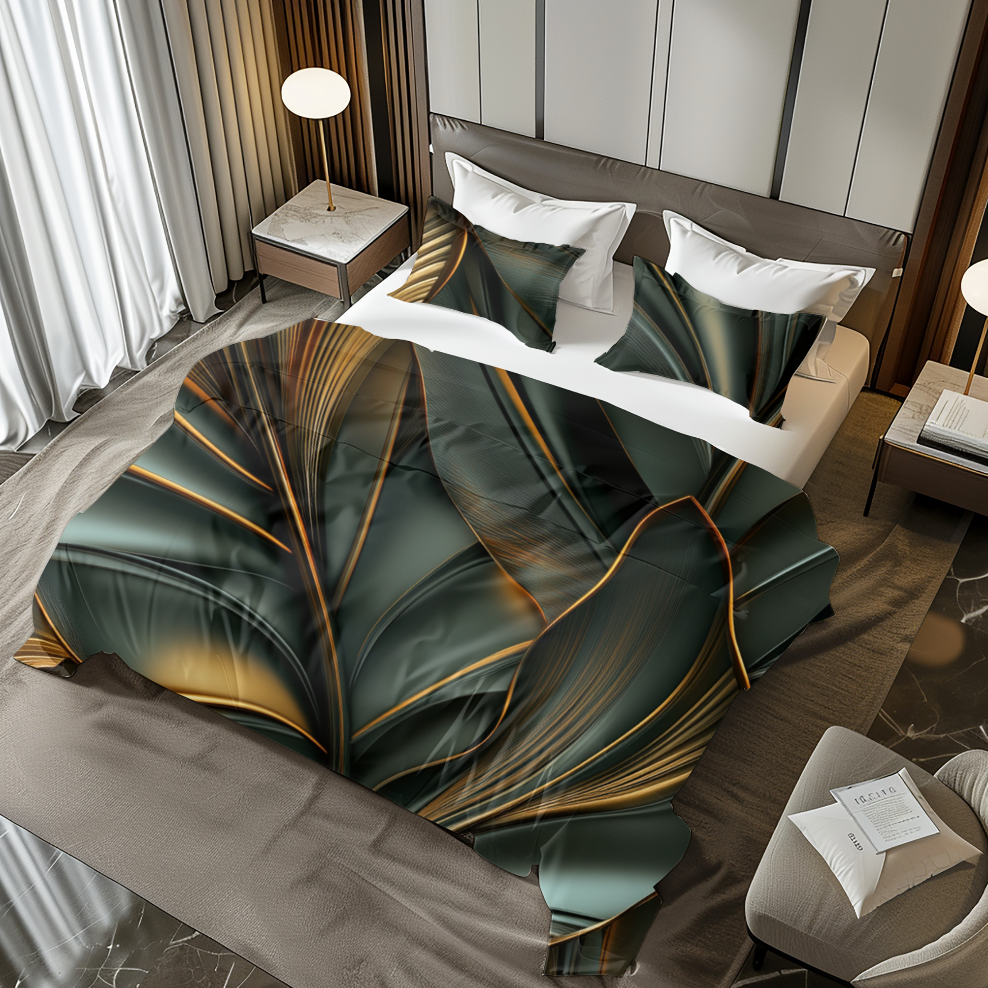 "Exotic Sage" Sateen Duvet