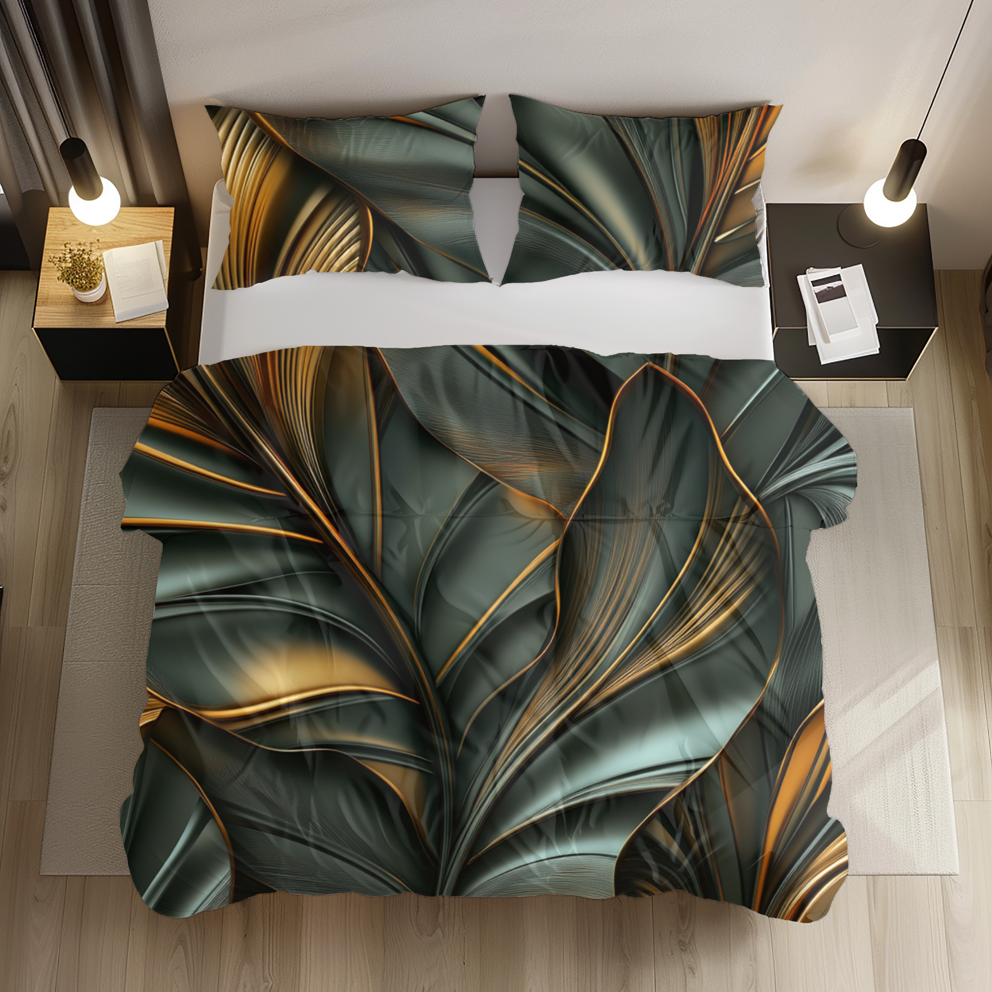 "Exotic Sage" Sateen Duvet