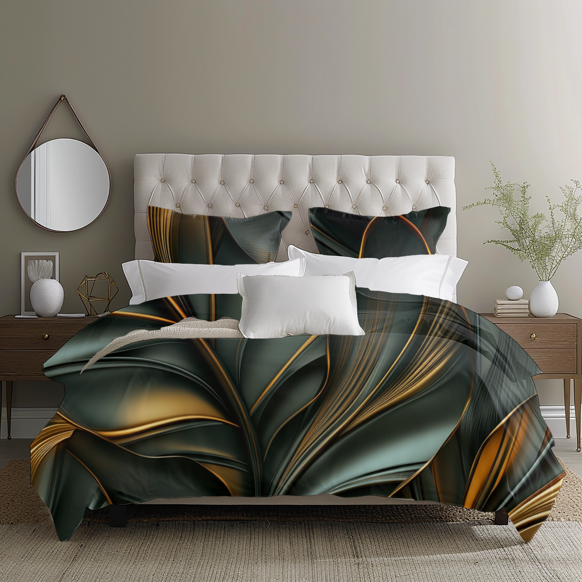 "Exotic Sage" Sateen Duvet