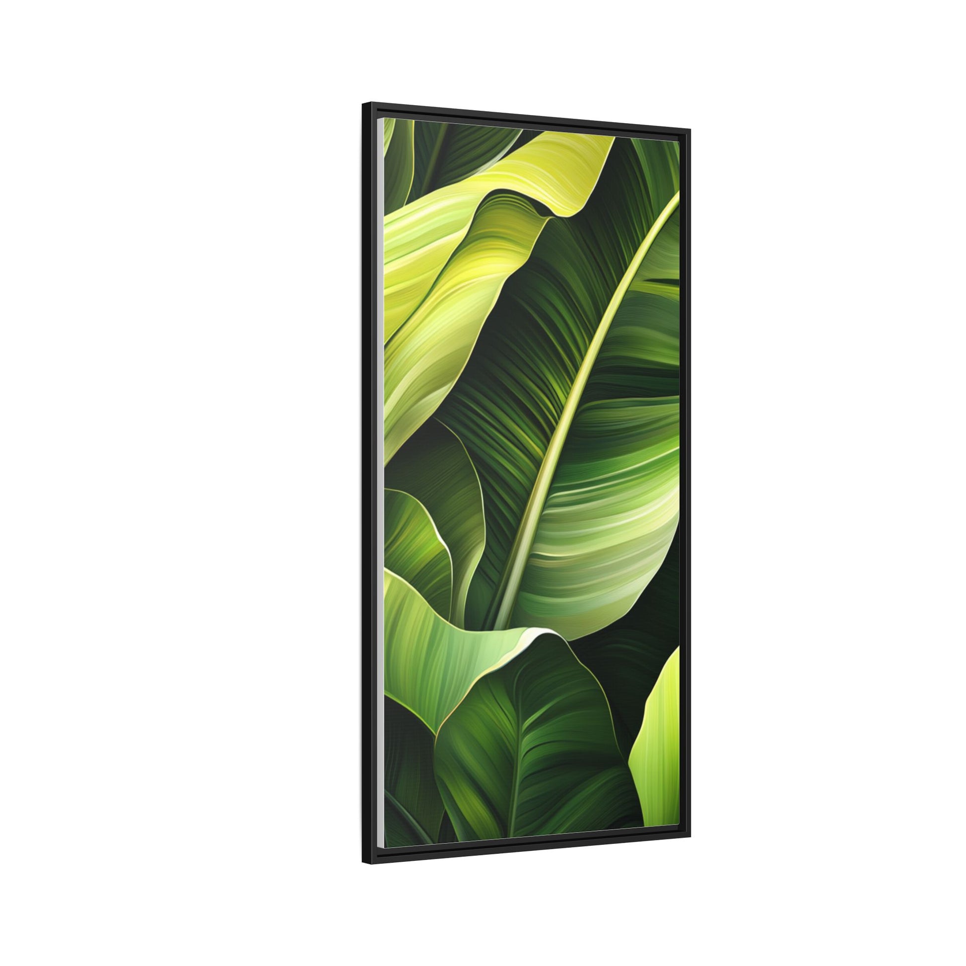 Framed Matte Canvas Tropical Leaf