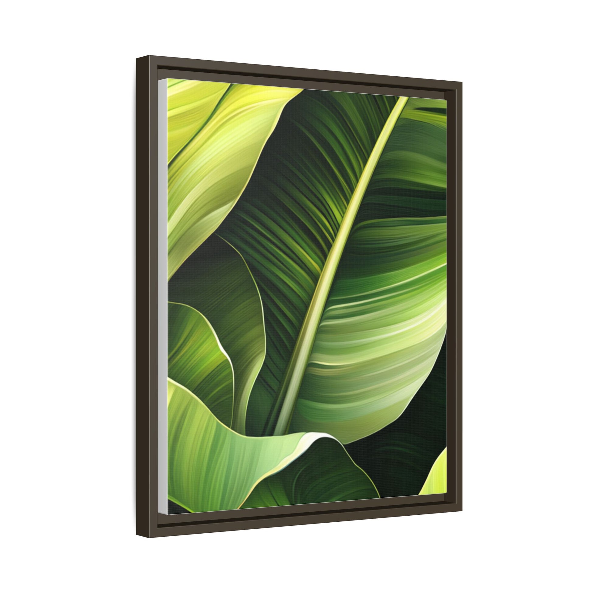 Framed Matte Canvas Tropical Leaf
