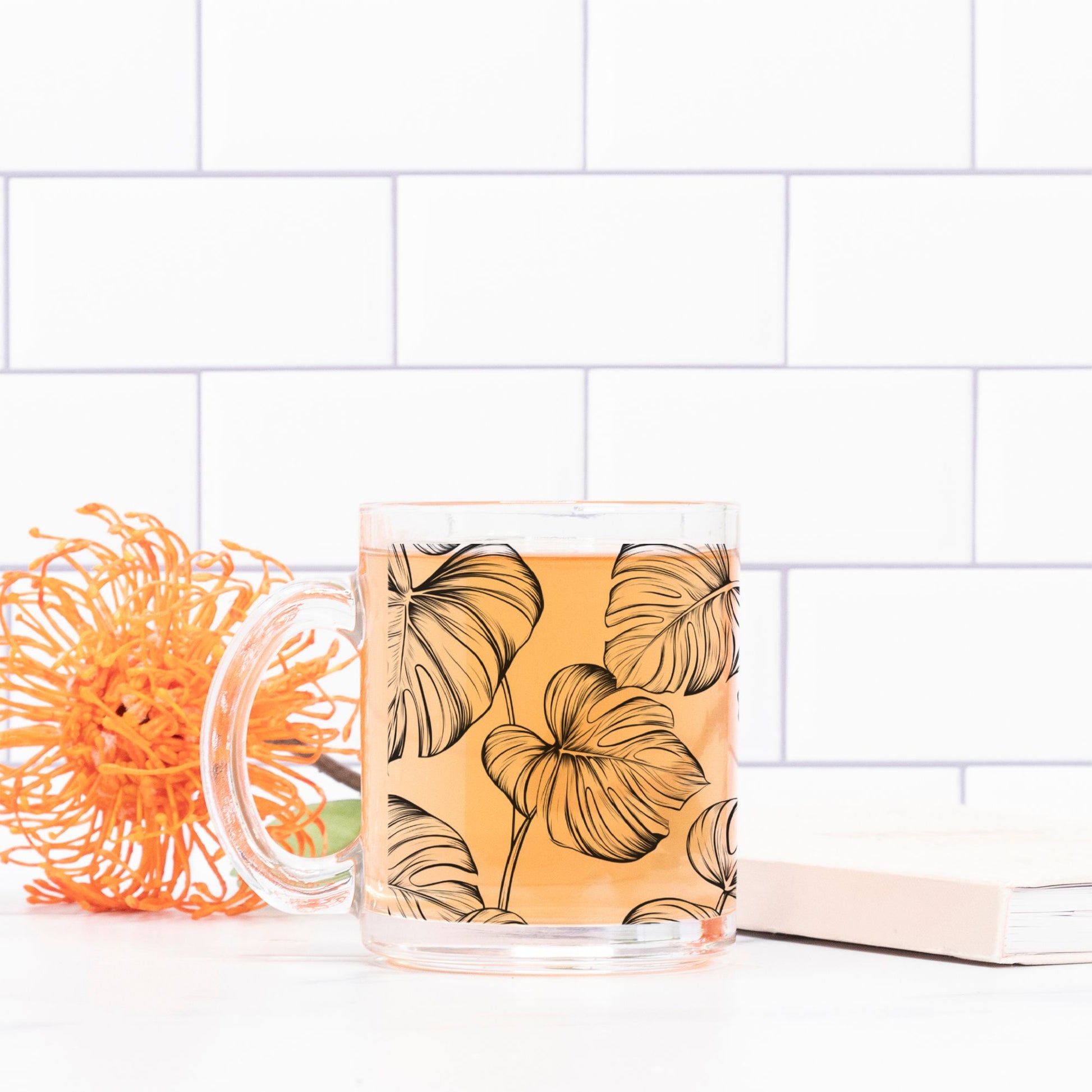 "Monstera Bliss" Glass Mug