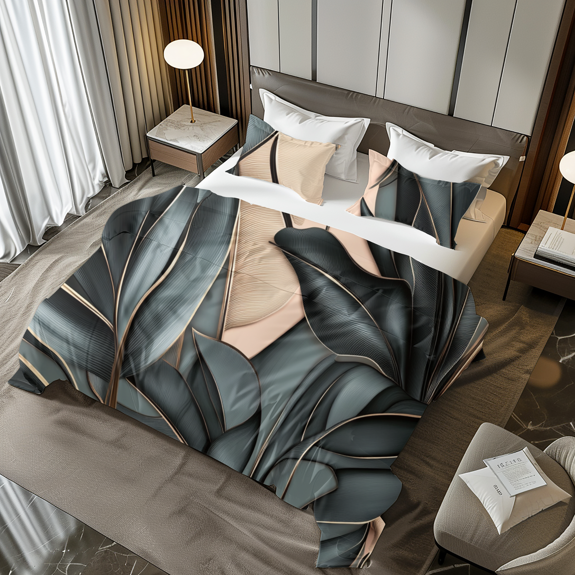 "Peachy Serene" Sateen Duvet