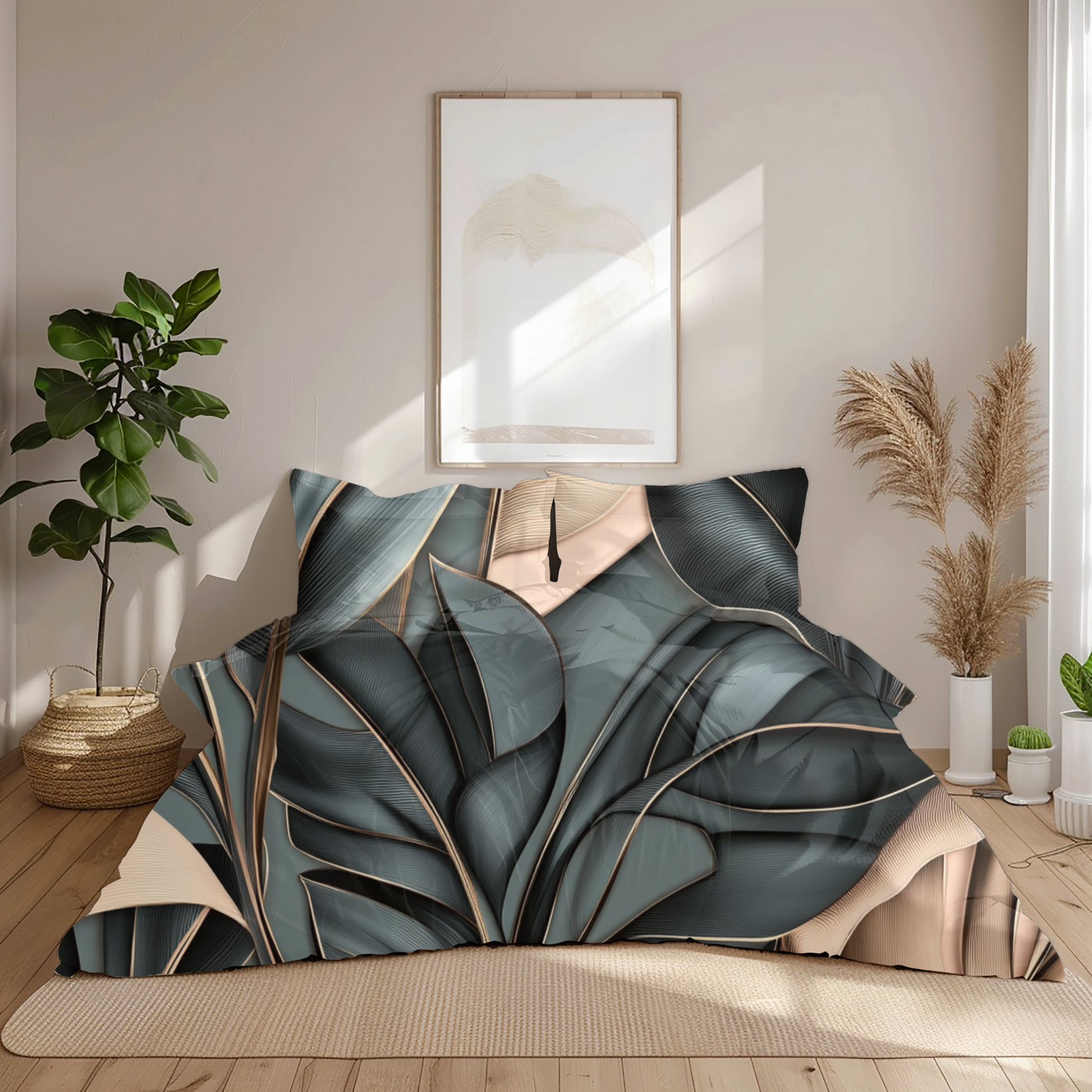 "Peachy Serene" Sateen Duvet