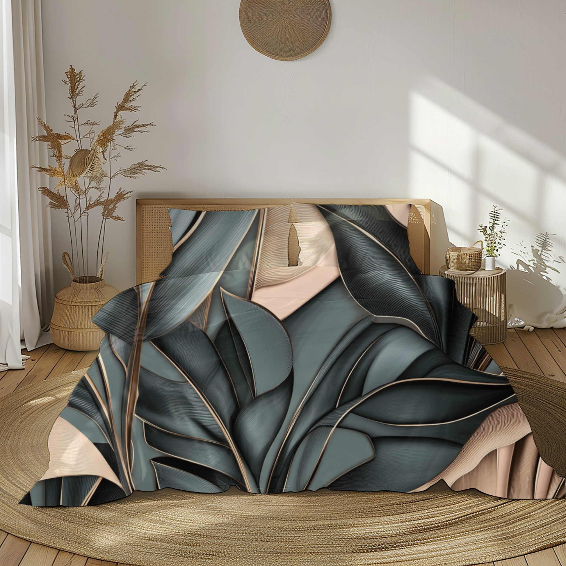 "Peachy Serene" Sateen Duvet