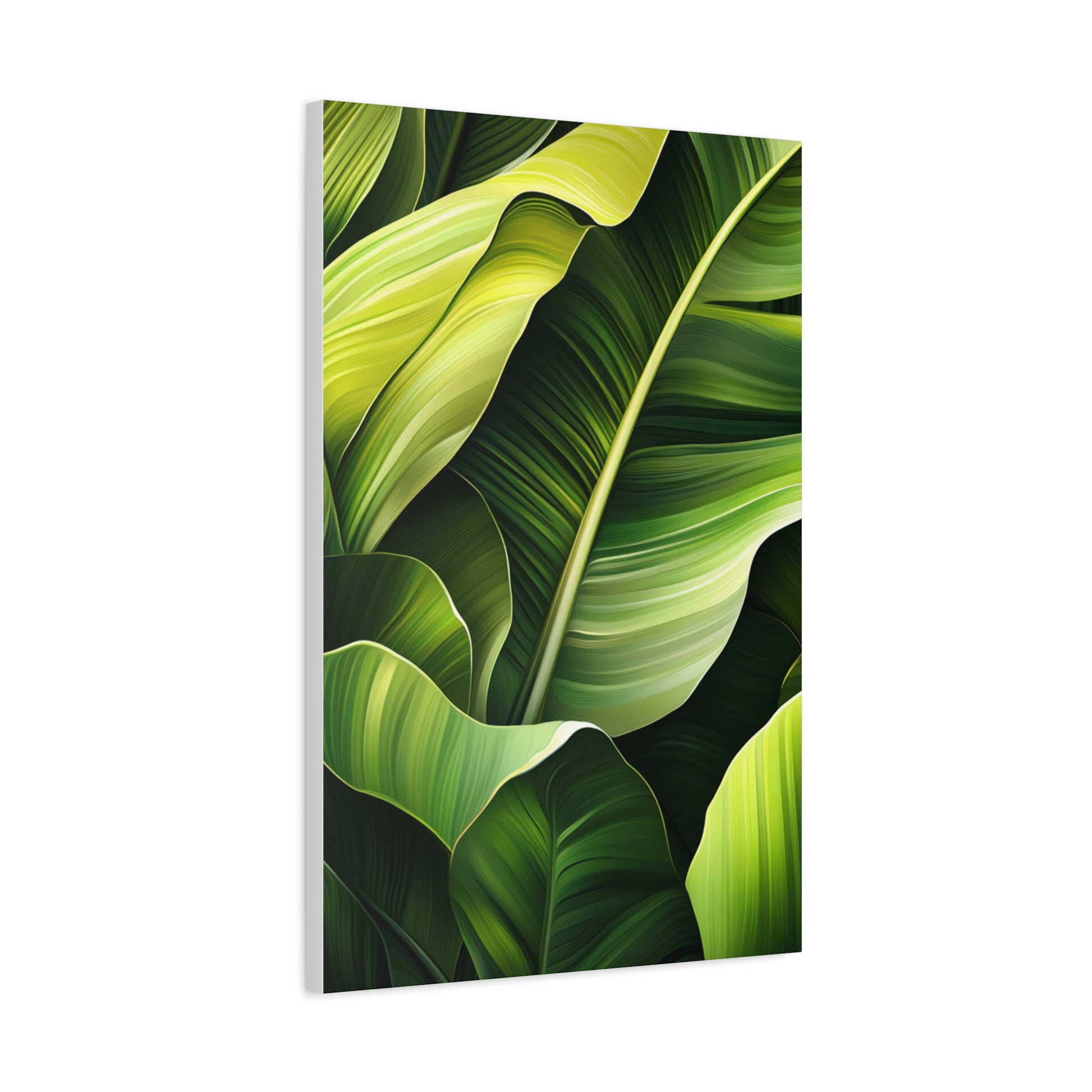 Leafy Green Canvas Art, Modern Home Decor, Tropical Wall Art, Nature-Inspired Print, Botanical Decor, Gift for Plant Lovers