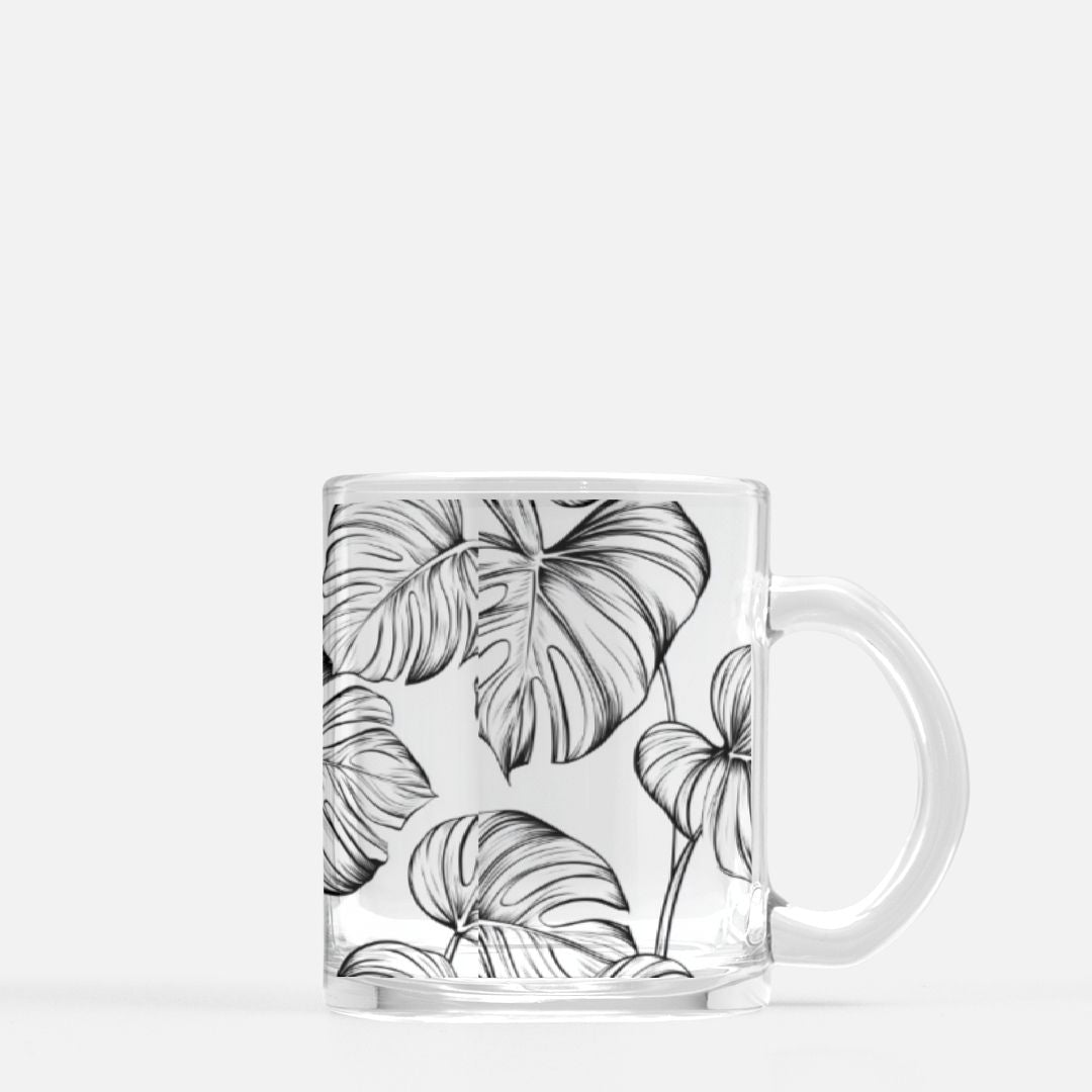 "Monstera Bliss" Glass Mug