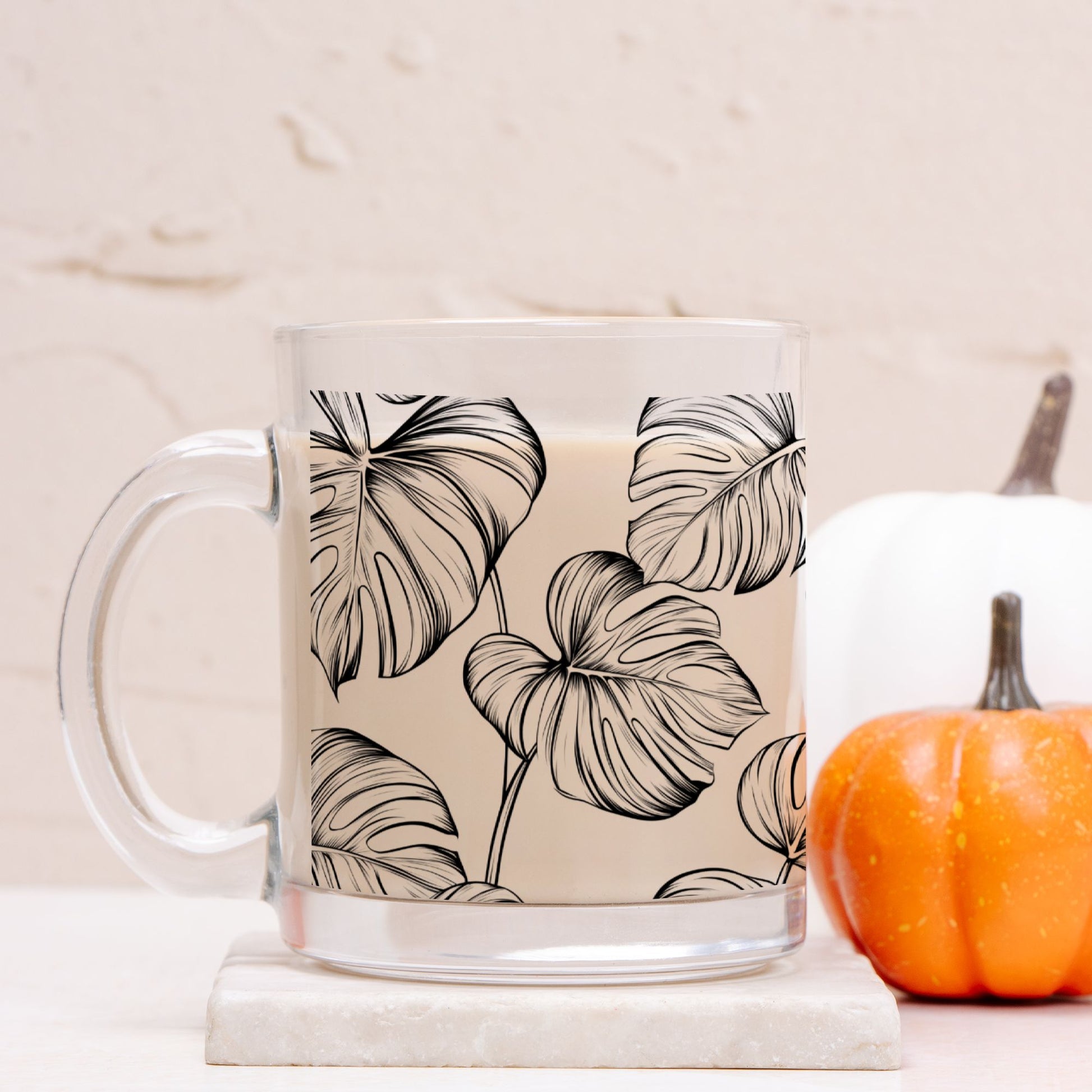 "Monstera Bliss" Glass Mug
