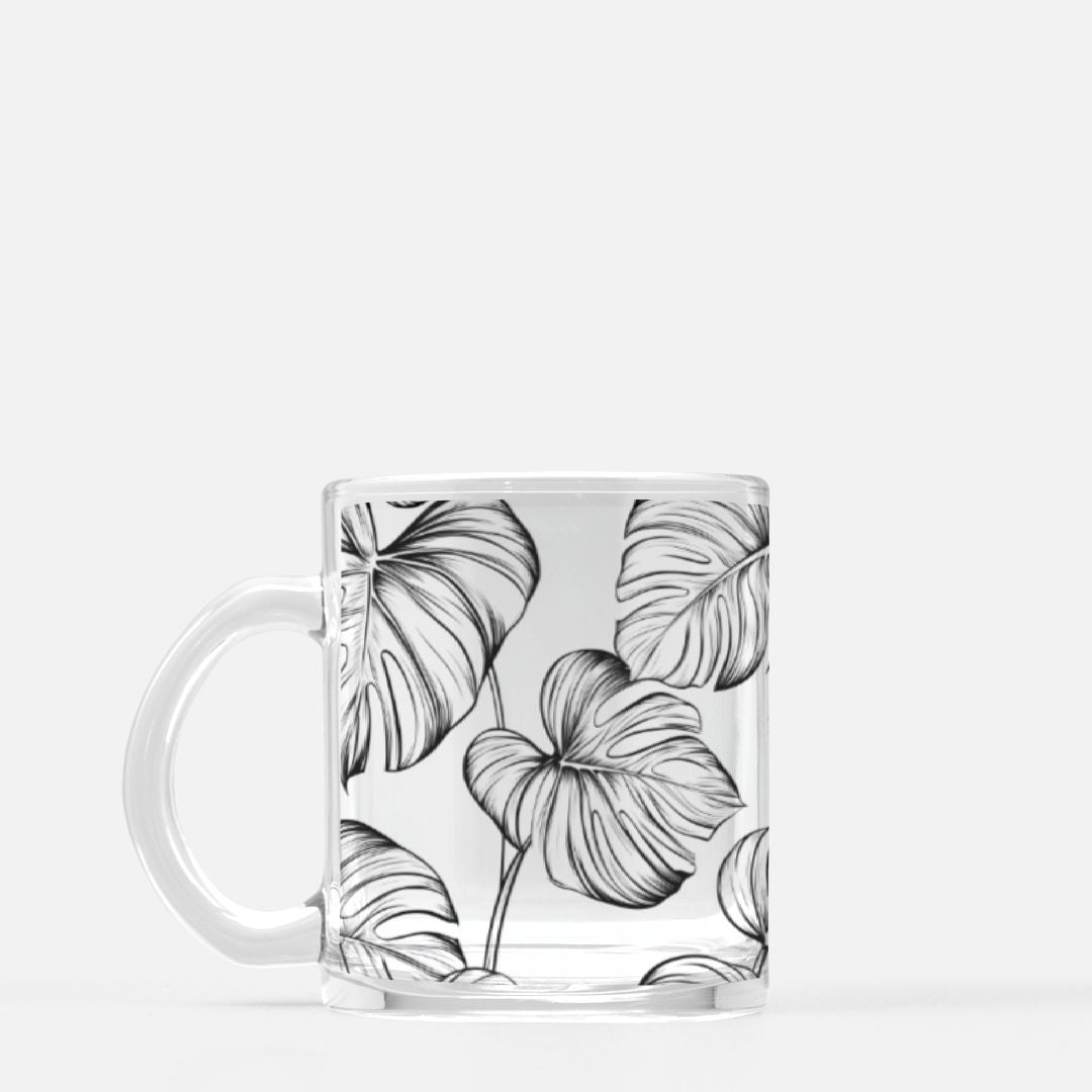 "Monstera Bliss" Glass Mug
