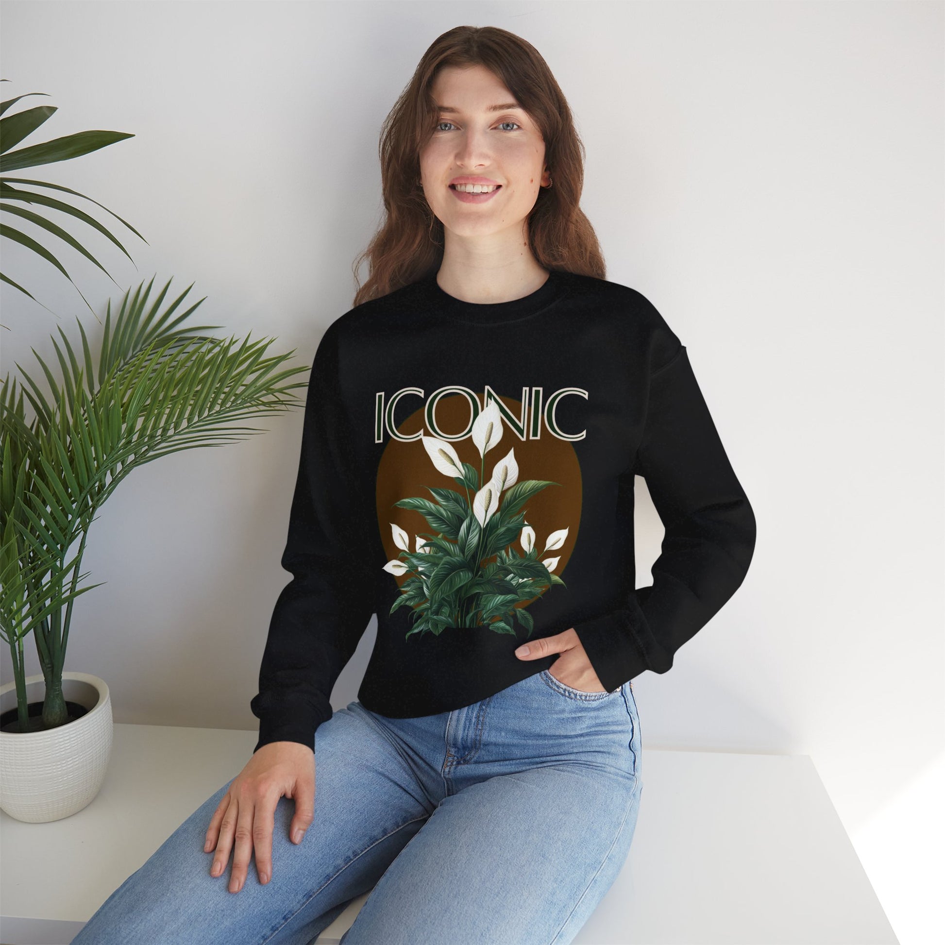 "Iconic Peace Lily" Crewneck Sweatshirt