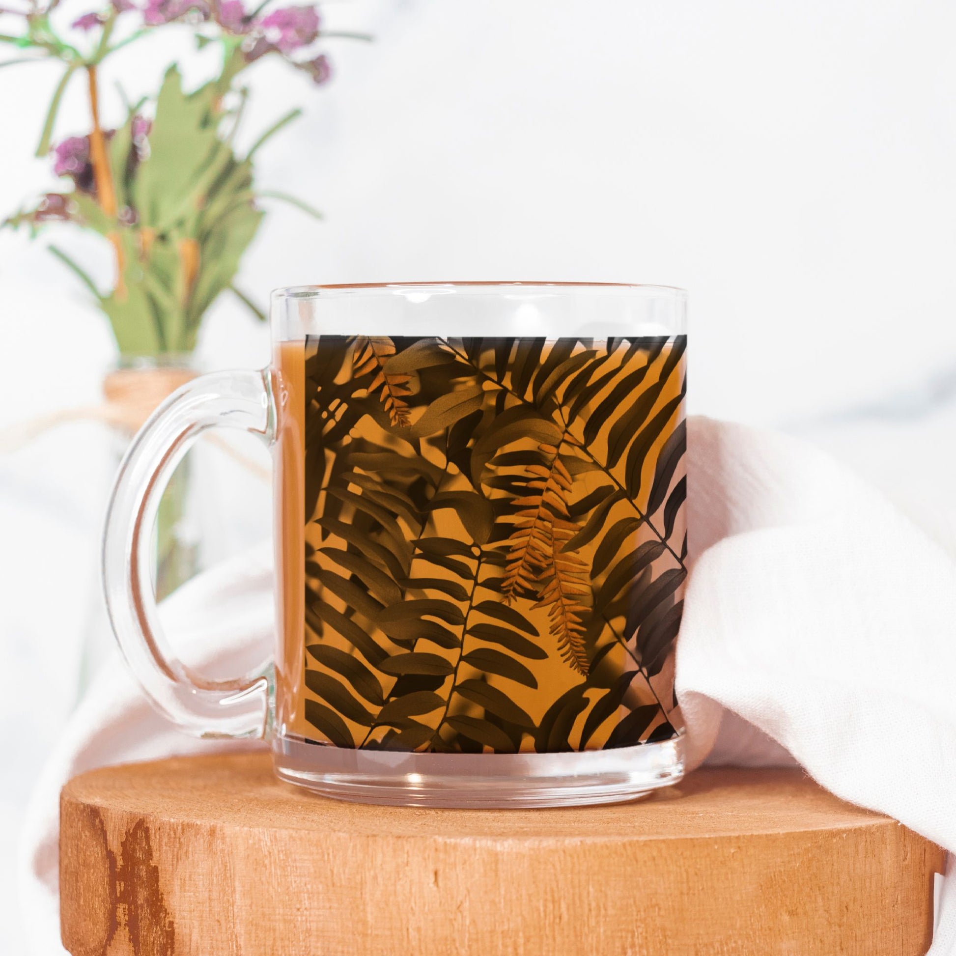 "Dark Fern" Glass Mug