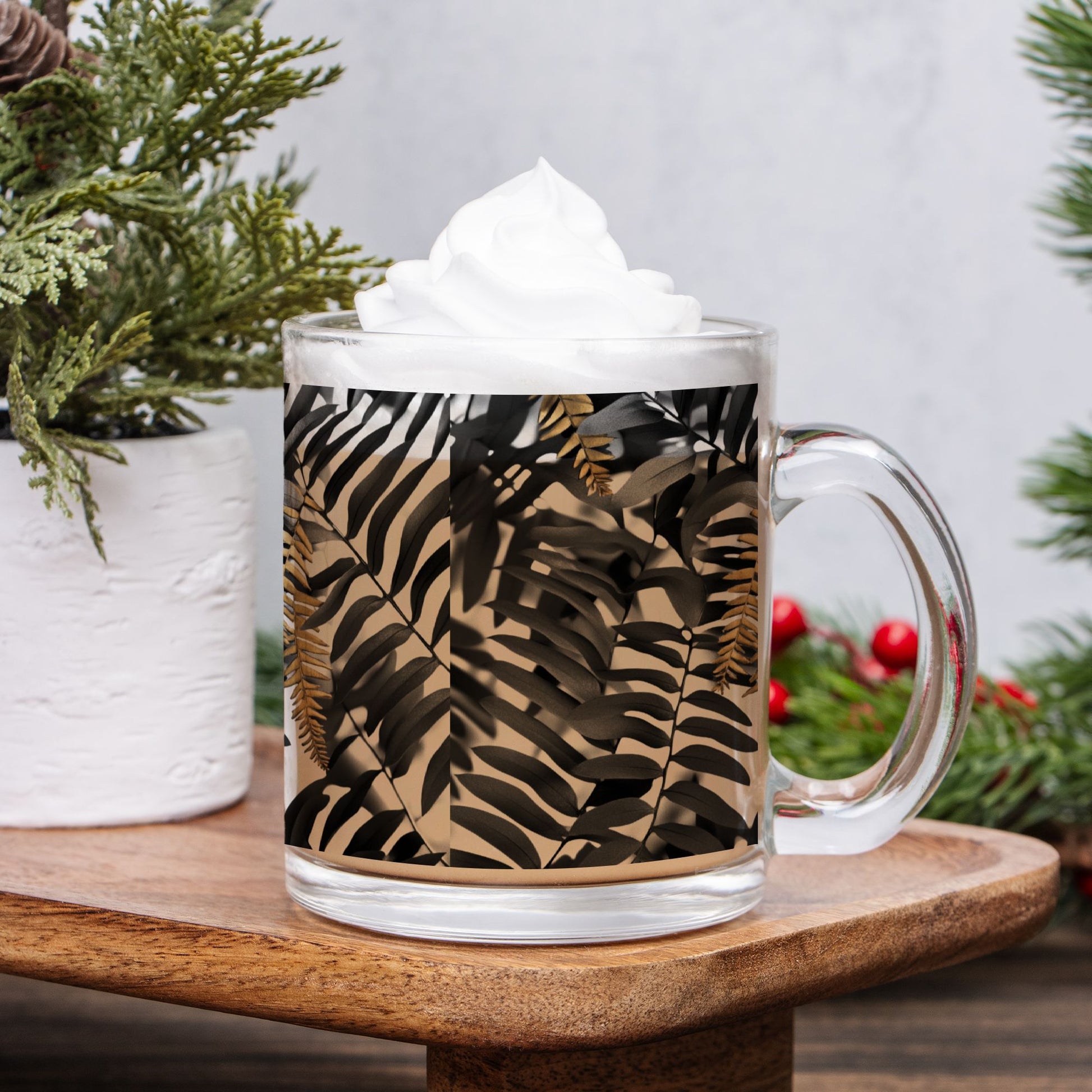 "Dark Fern" Glass Mug